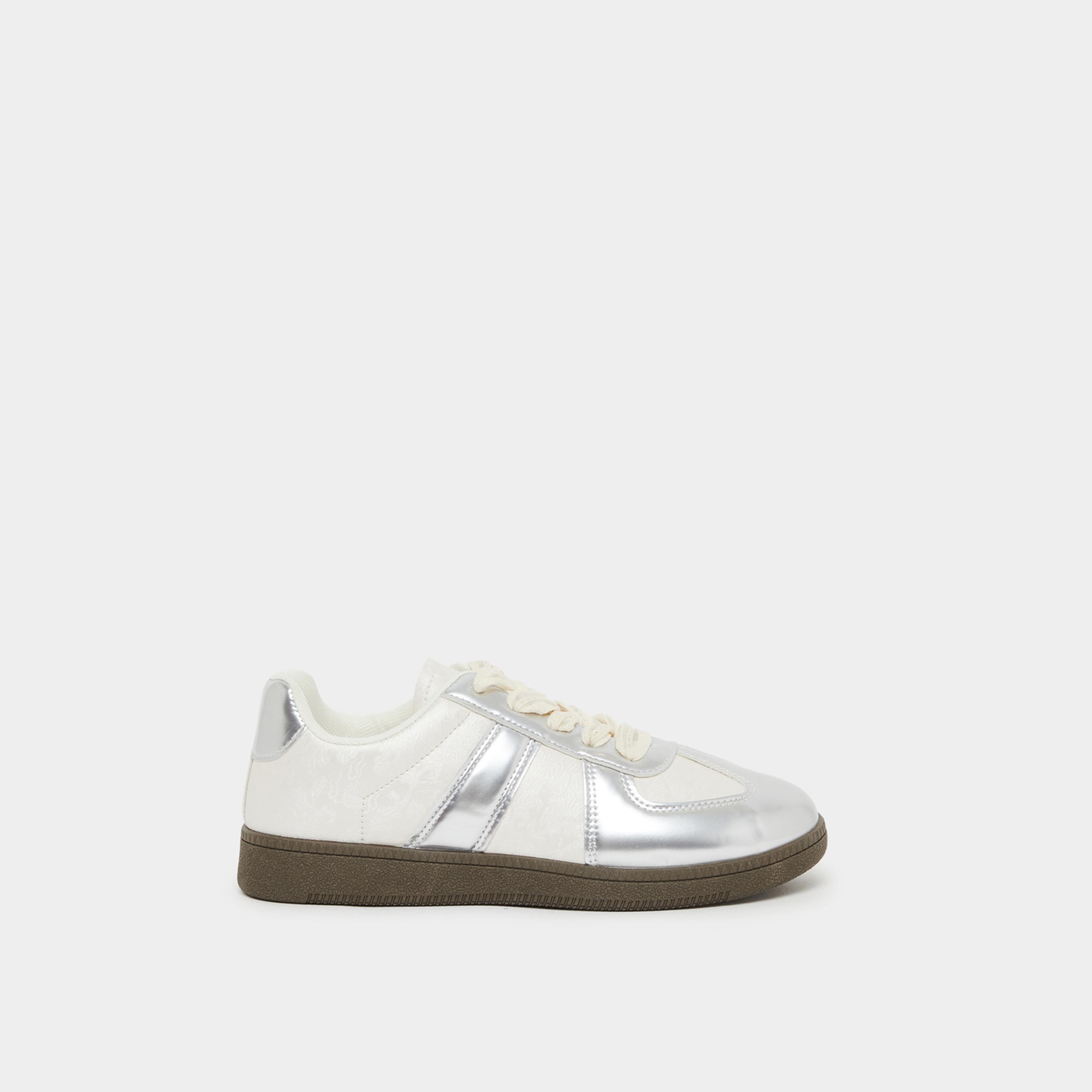 Styli Retro Metallic Panel Sneakers-women-shoes-sneakers-image-3