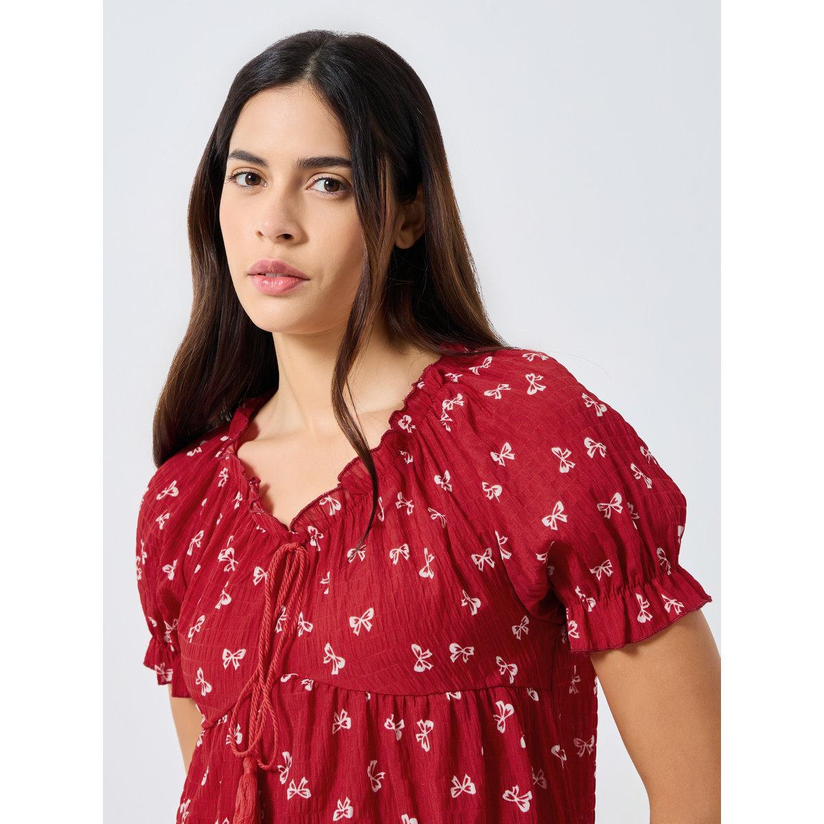 طقم من بنطال بيجاما وبلوزة بتفاصيل شراشيب-women-clothing-nightwear-pyjamas-longsets-image-3