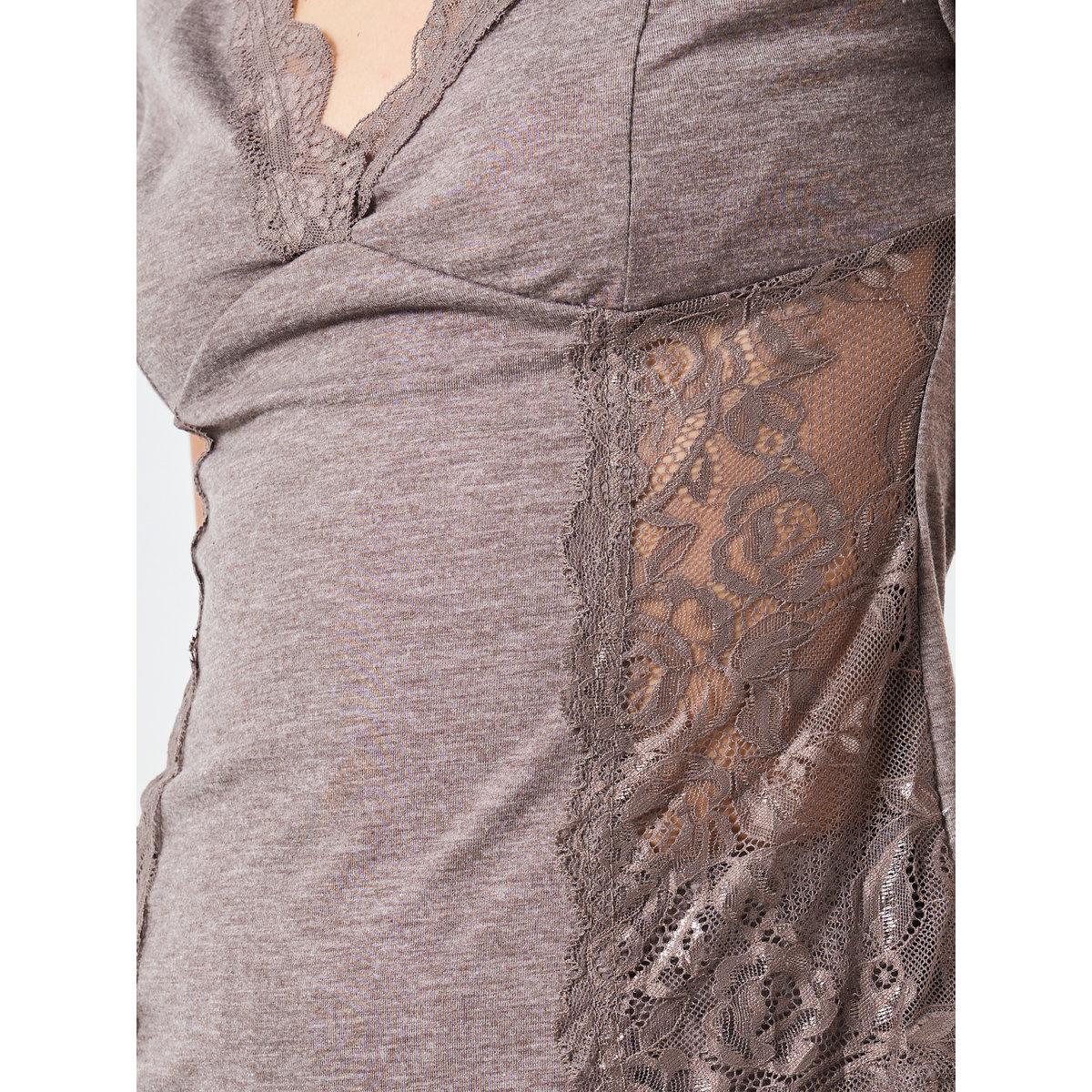 Styli Lace Trim V Neck Top and Pyjama Set-women-clothing-nightwear-pyjamas-longsets-image-4