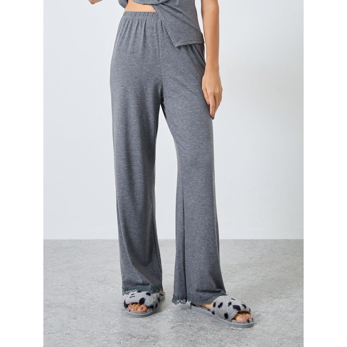 Styli Wrap Button Waist Lace Detail Top and Pyjama Set-women-clothing-nightwear-pyjamas-longsets-image-4