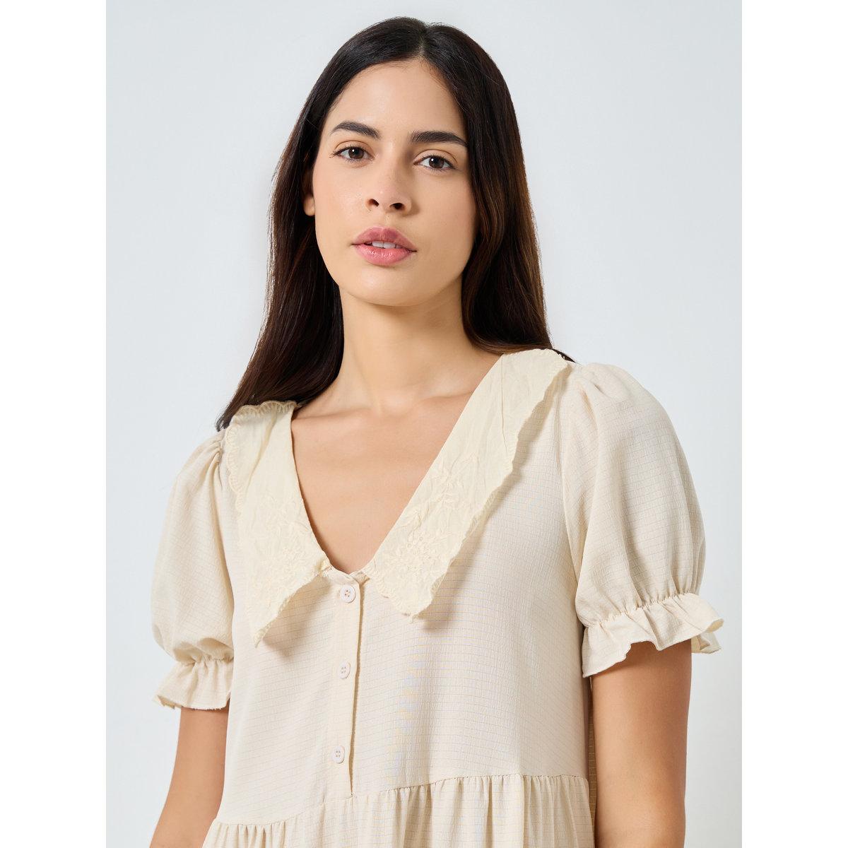 Styli Extended Collar Placket Detail Nightdress-women-clothing-nightwear-nighties-image-3
