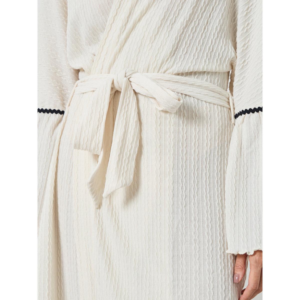 Styli Jacquard Ruffle Sleeve Lettuce Hem Tie Robe-women-clothing-nightwear-nighties-image-3