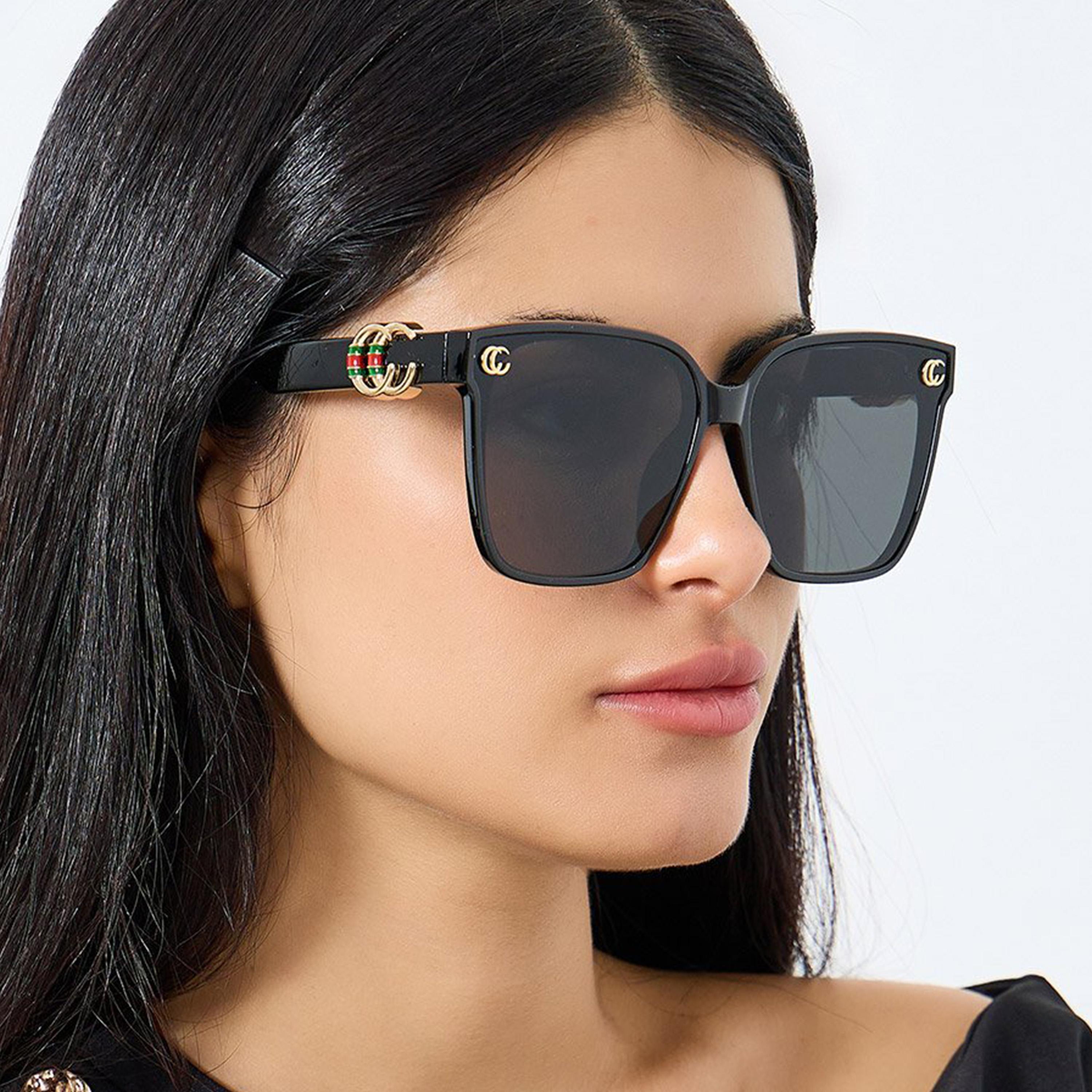 Styli Black Square CC Detail Sunglasses-men-sunglasses-image-2