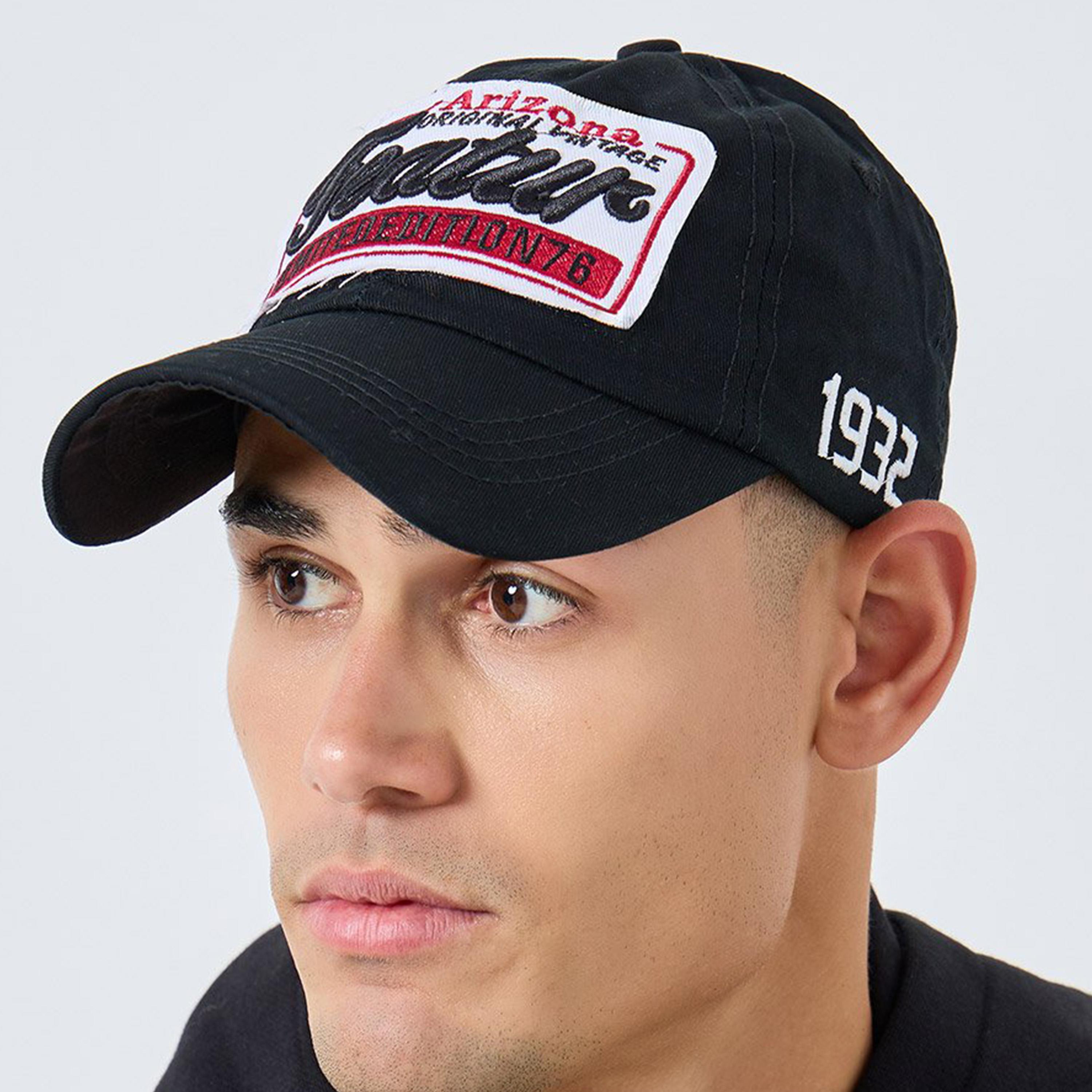 Styli Patch Detail Baseball Cap-men-caps-image-2