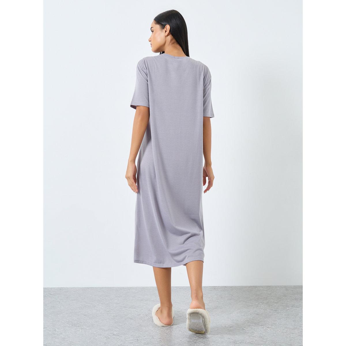 Styli Sleepover Club Print Sleep T-Shirt Dress-women-clothing-nightwear-nighties-image-4