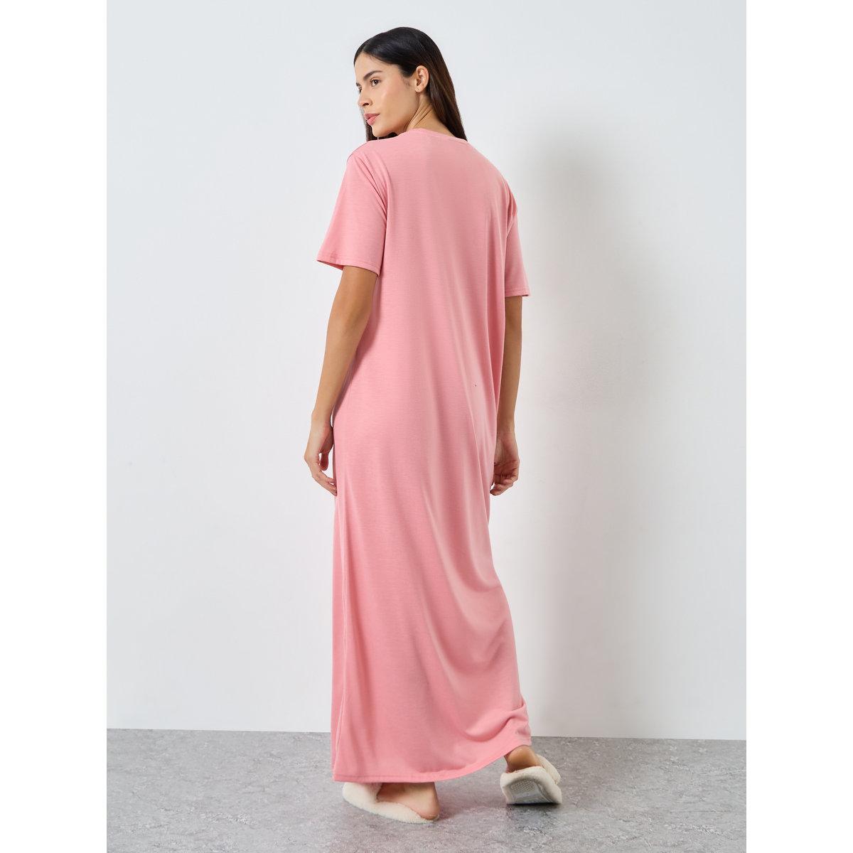 Styli More Love Pocket Print Sleep T-Shirt Dress-women-clothing-nightwear-nighties-image-4