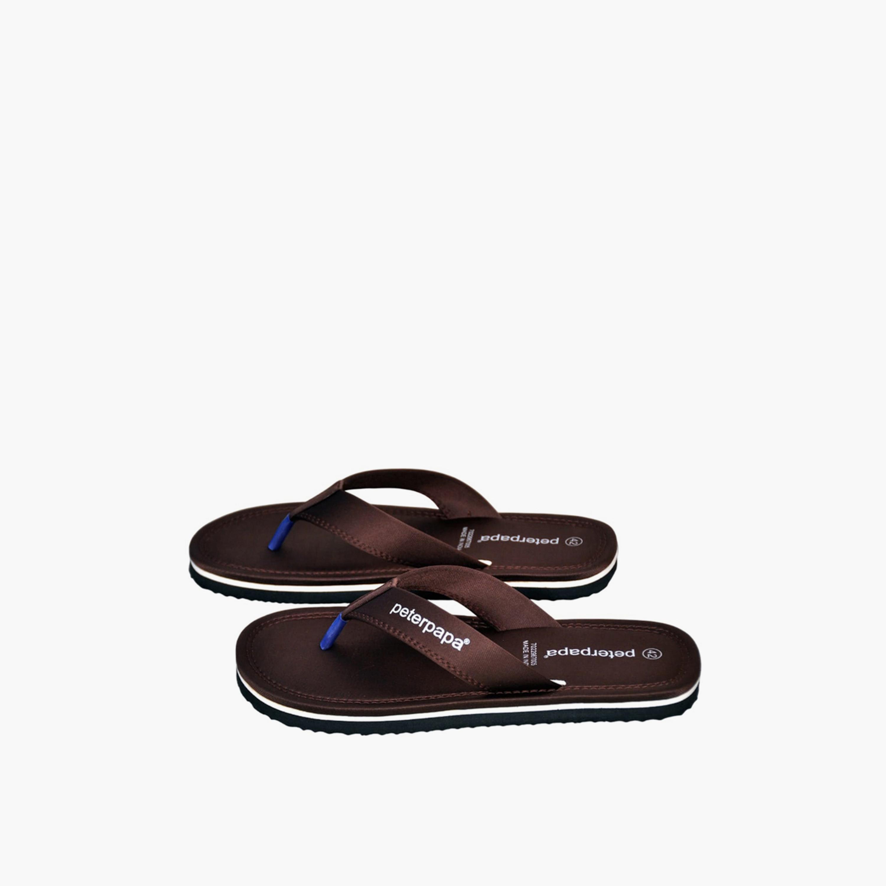 Take Two Men Brown Logo Print Flip Flops-men-shoes-flipflopsandslides-image-1