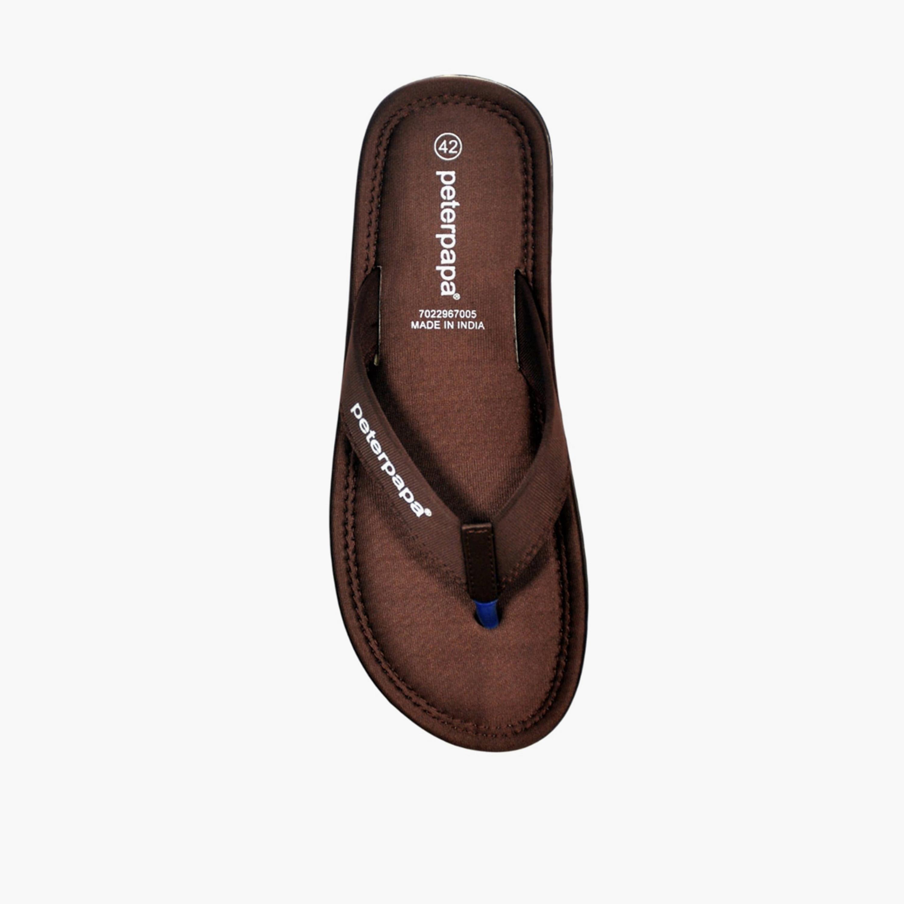Take Two Men Brown Logo Print Flip Flops-men-shoes-flipflopsandslides-image-3