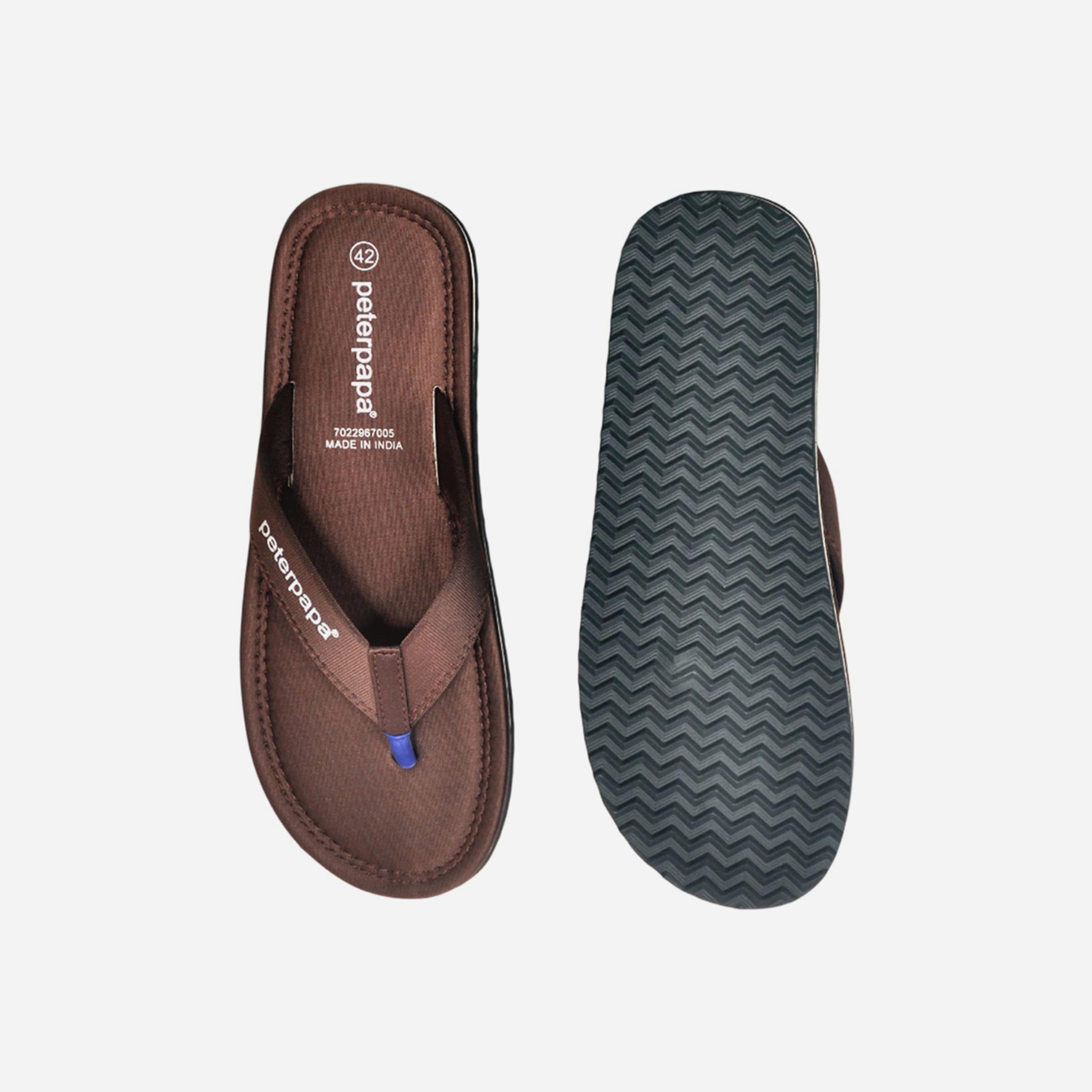 Take Two Men Brown Logo Print Flip Flops-men-shoes-flipflopsandslides-image-6