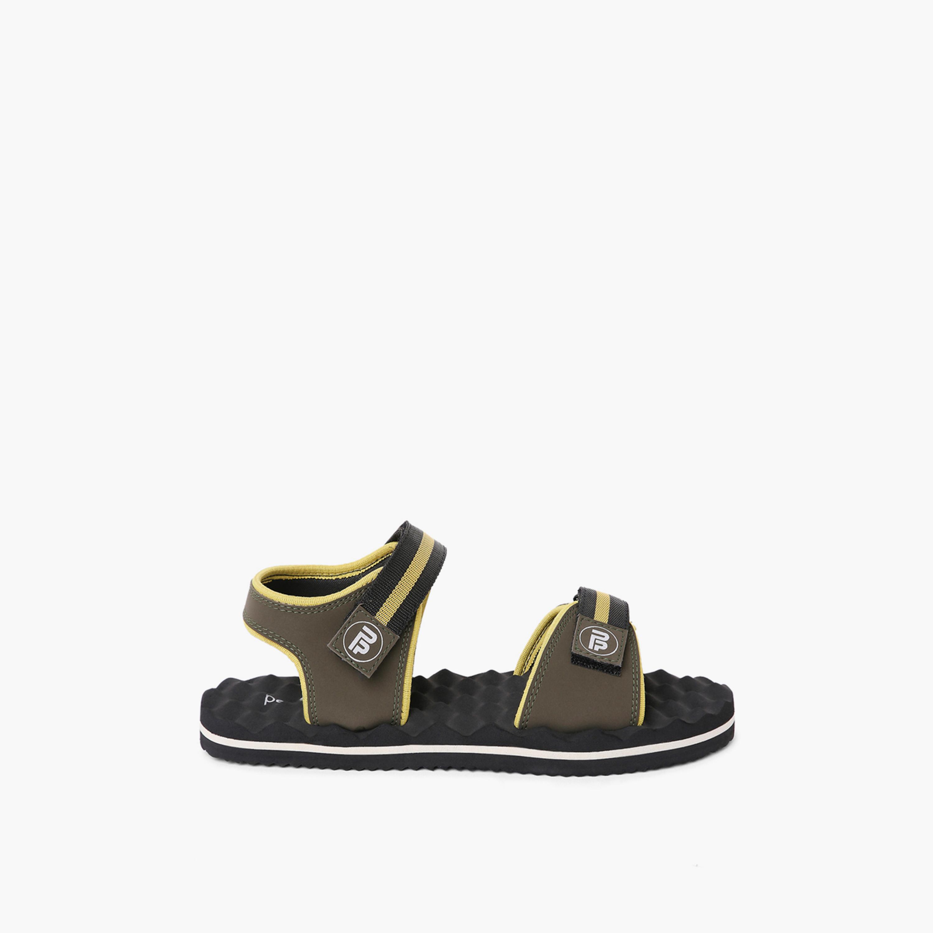 بيتربابا × ستايلي - صندل رجالي بني بشريط فيلكرو-men-shoes-sandals-image-3