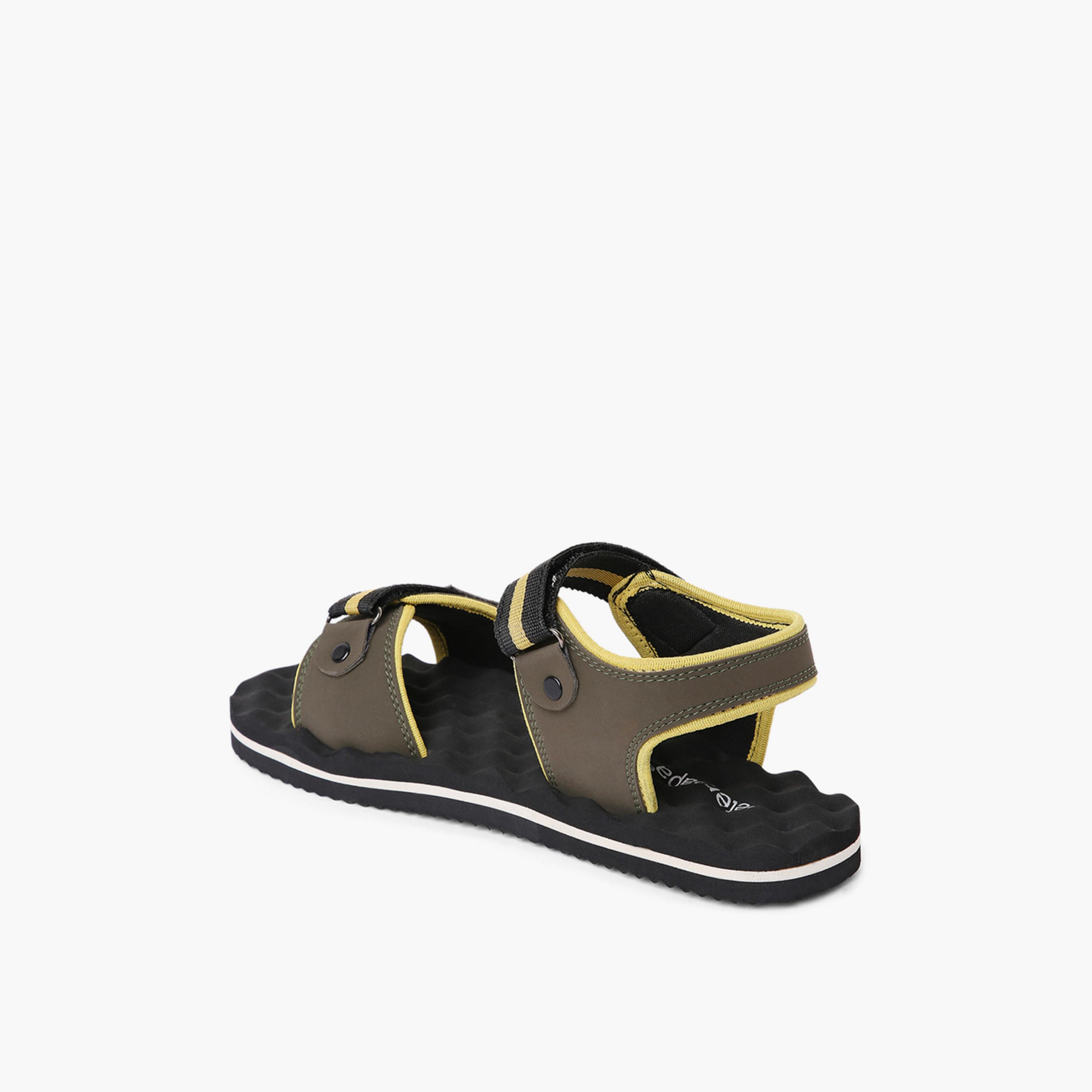 Take Two Men Brown Velcro Strap Sandals-men-shoes-sandals-image-5