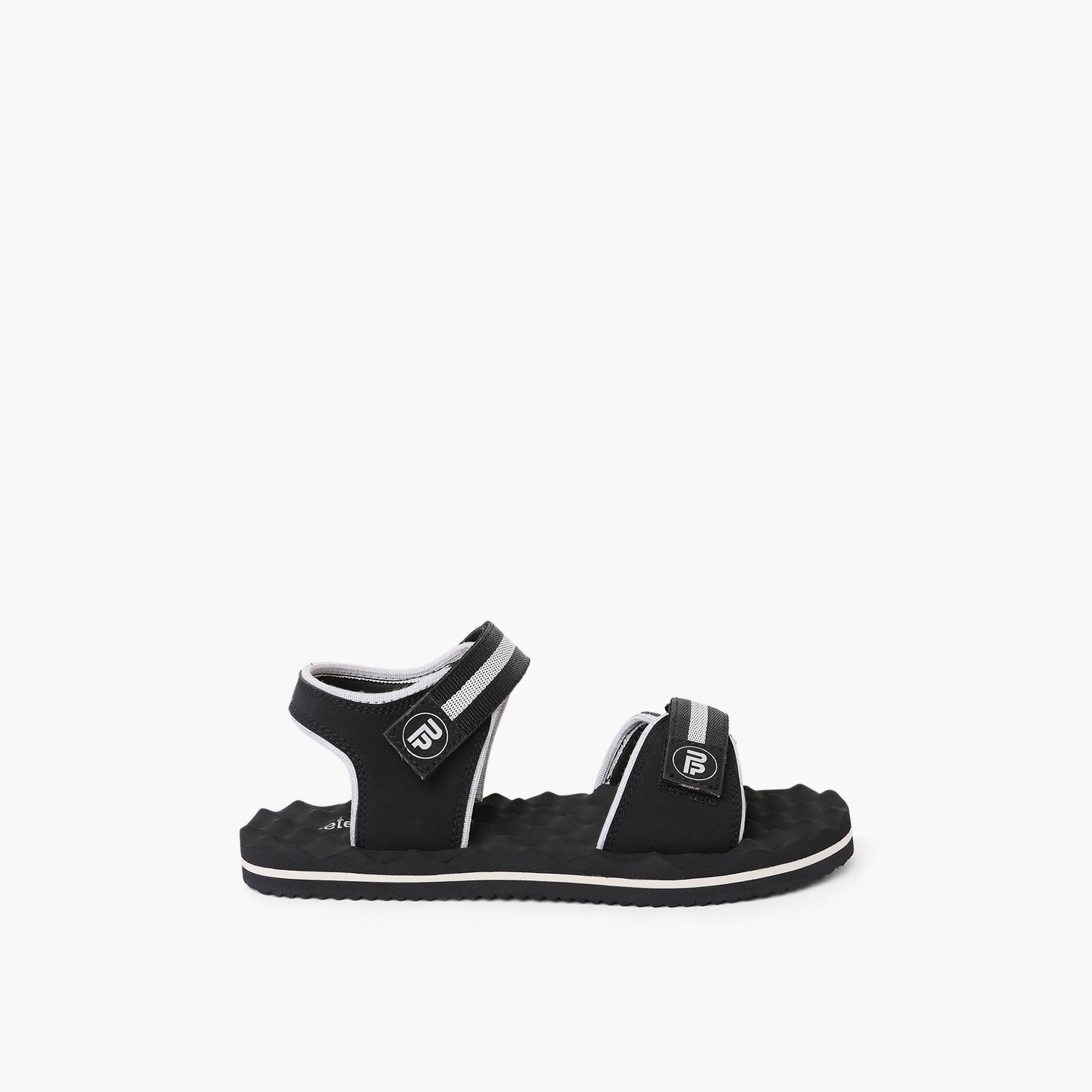 Take Two Men Black Velcro Strap Sandals-men-shoes-sandals-image-3