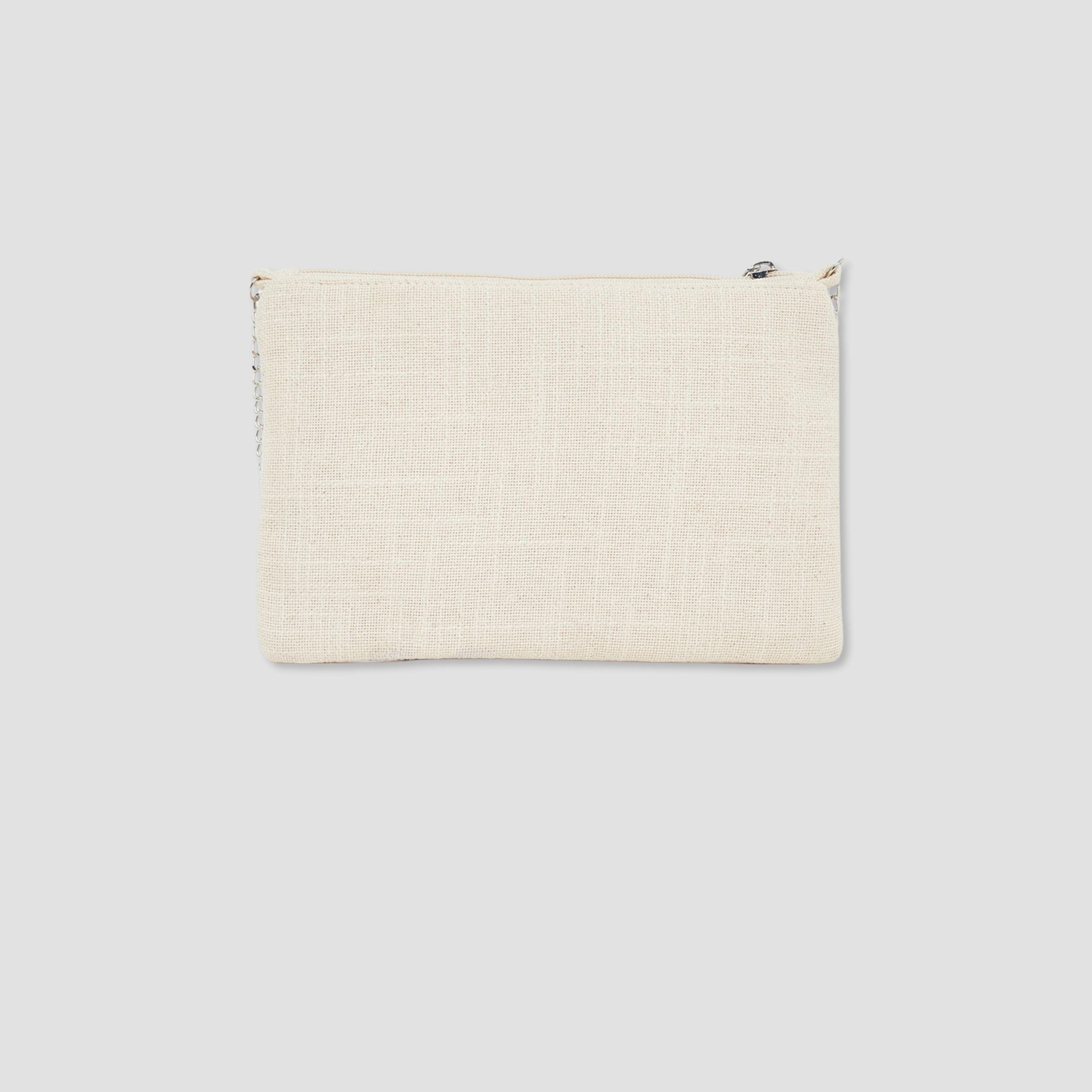 ستايلي - شنطة كلاتش مطرزة باللون الكريمي-women-bagsandwallets-handbags-image-2