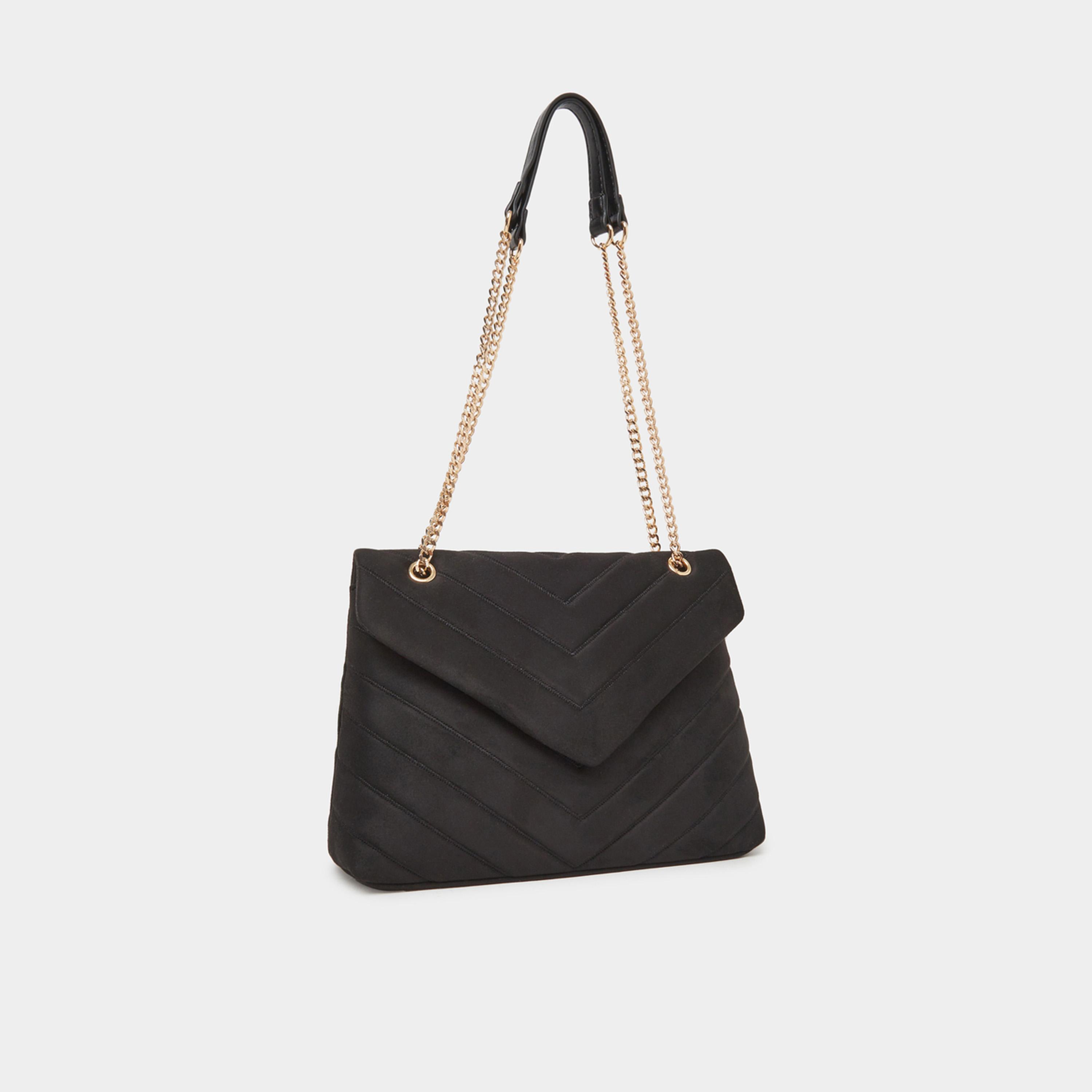 Styli Black Chevron Shoulder Bag-women-bagsandwallets-handbags-image-1