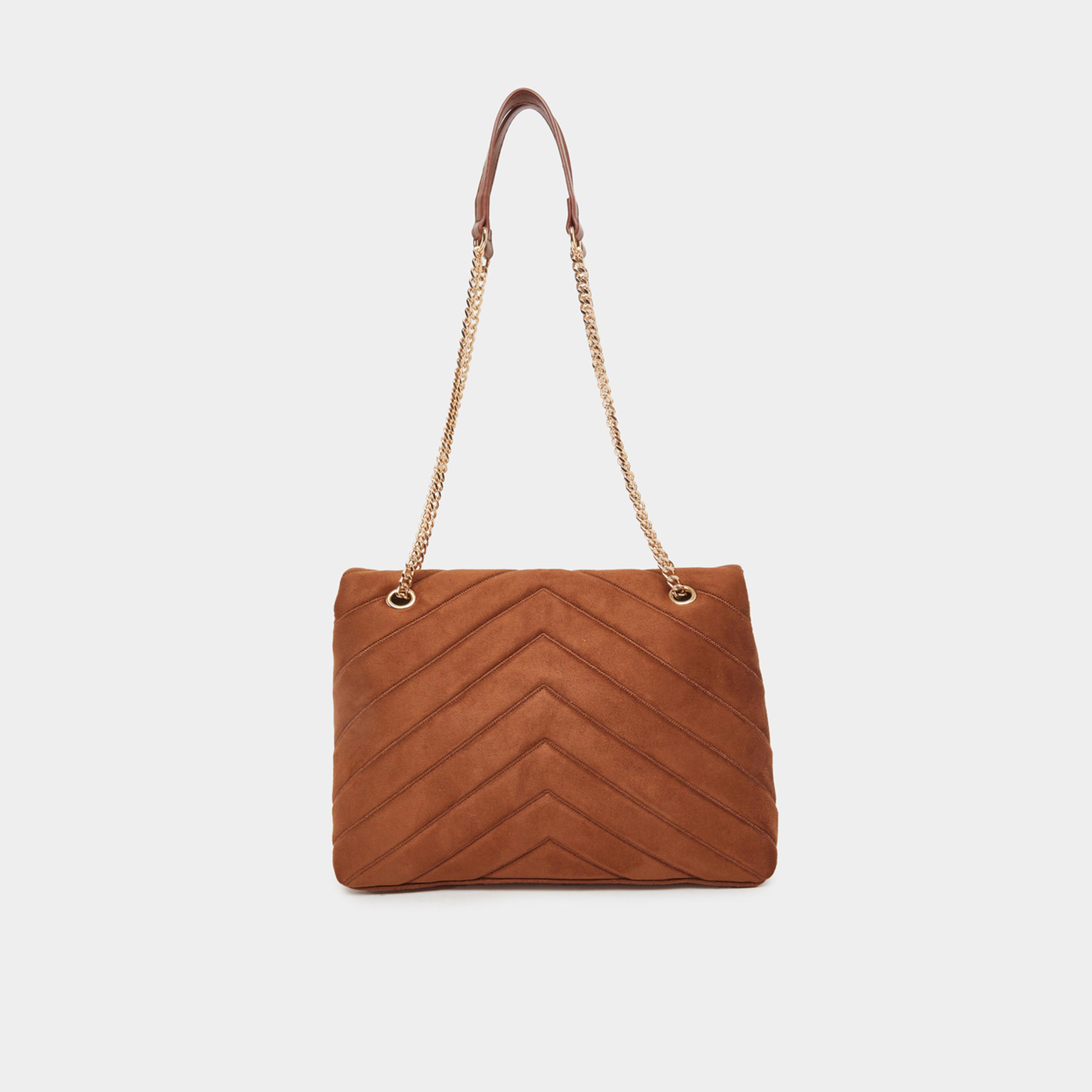 Styli Brown Chevron Shoulder Bag-women-bagsandwallets-handbags-image-2
