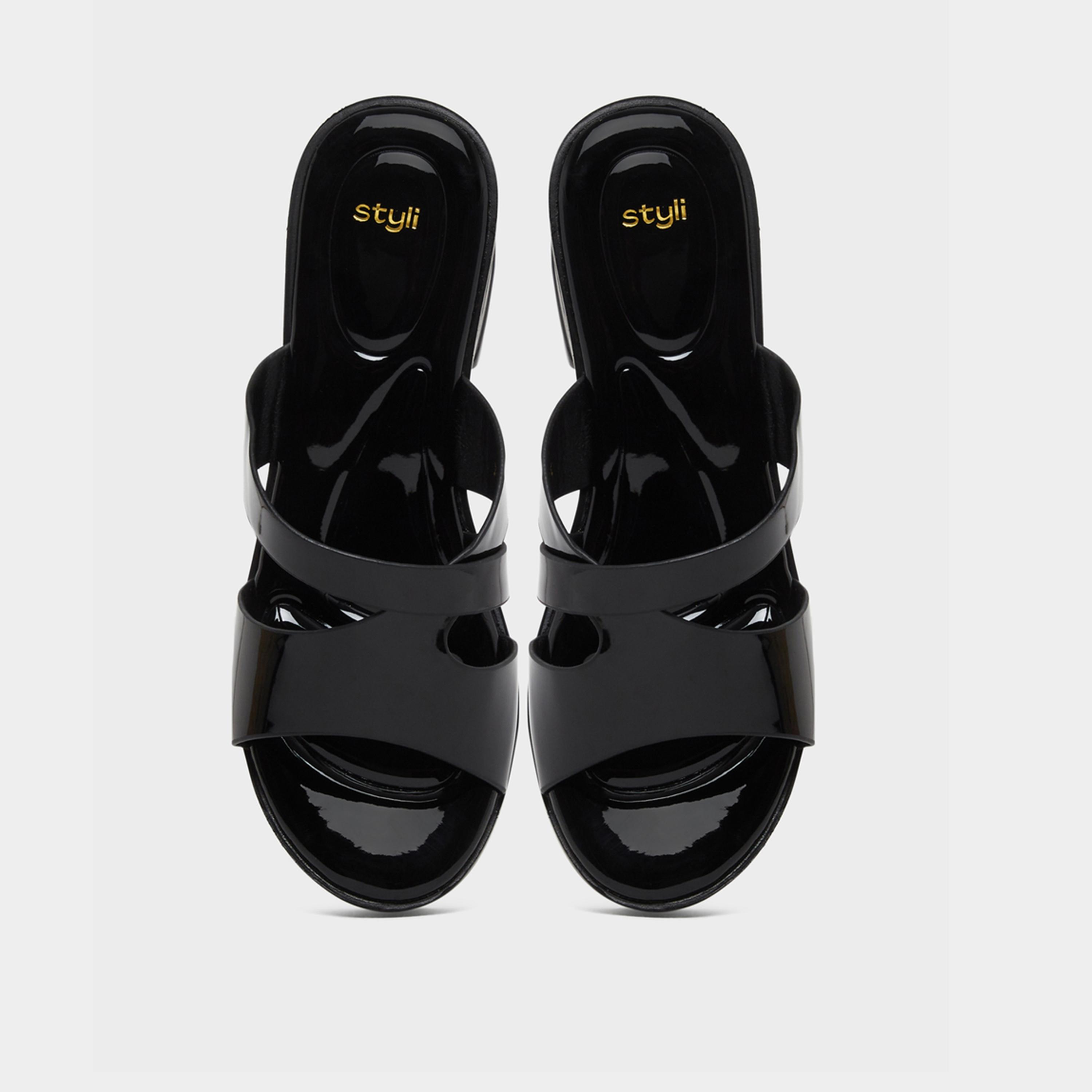 ستايلي - صندل بكعب عريض وأحزمة متقاطعة للنساء-women-shoes-sandals-heeled-image-6