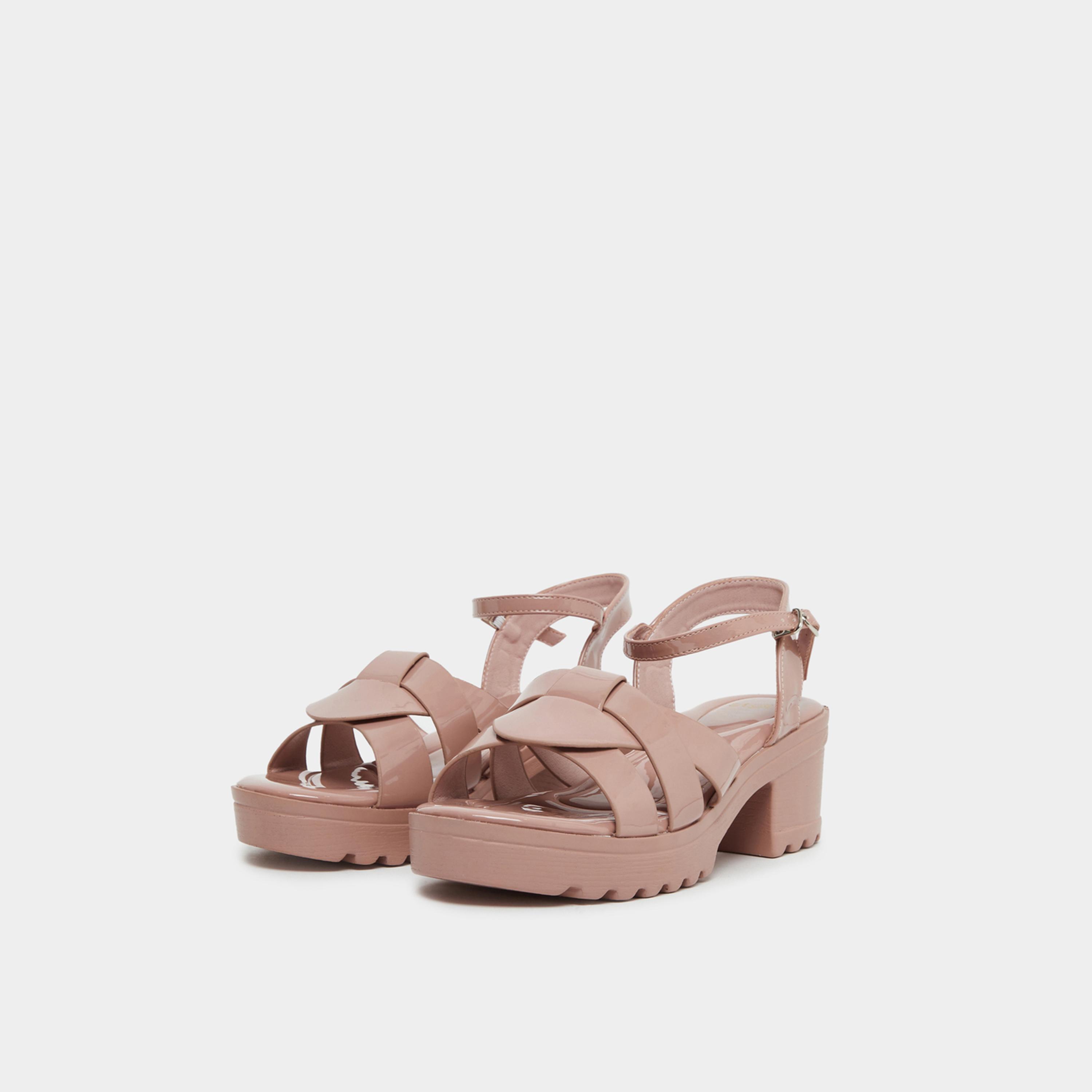 ستايلي - صندل بكعب منصة وأربطة مع رباط للكاحل للنساء-women-shoes-sandals-heeled-image-1