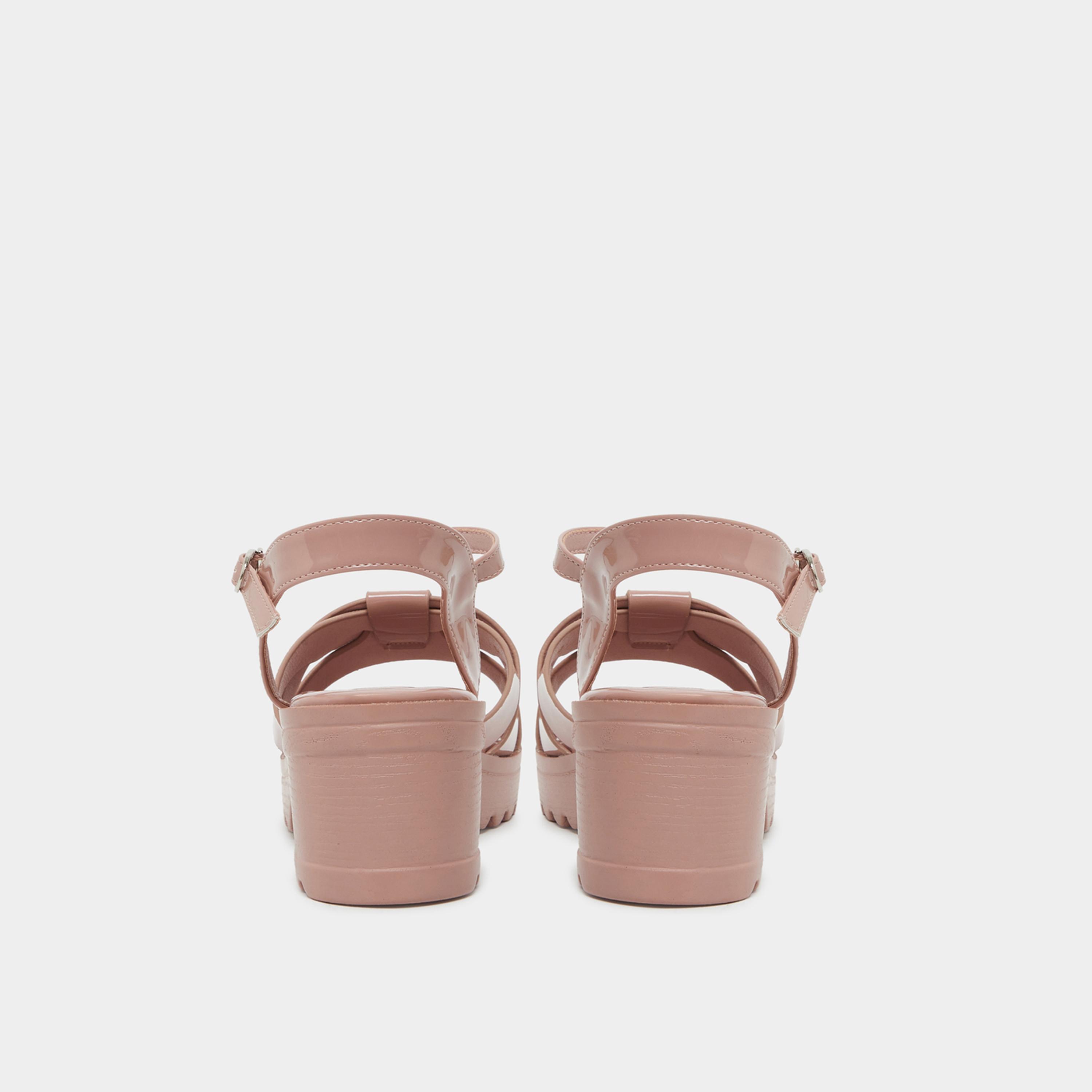 Styli Women Strappy Platform Heel Sandals with Ankle Strap-women-shoes-sandals-heeled-image-5