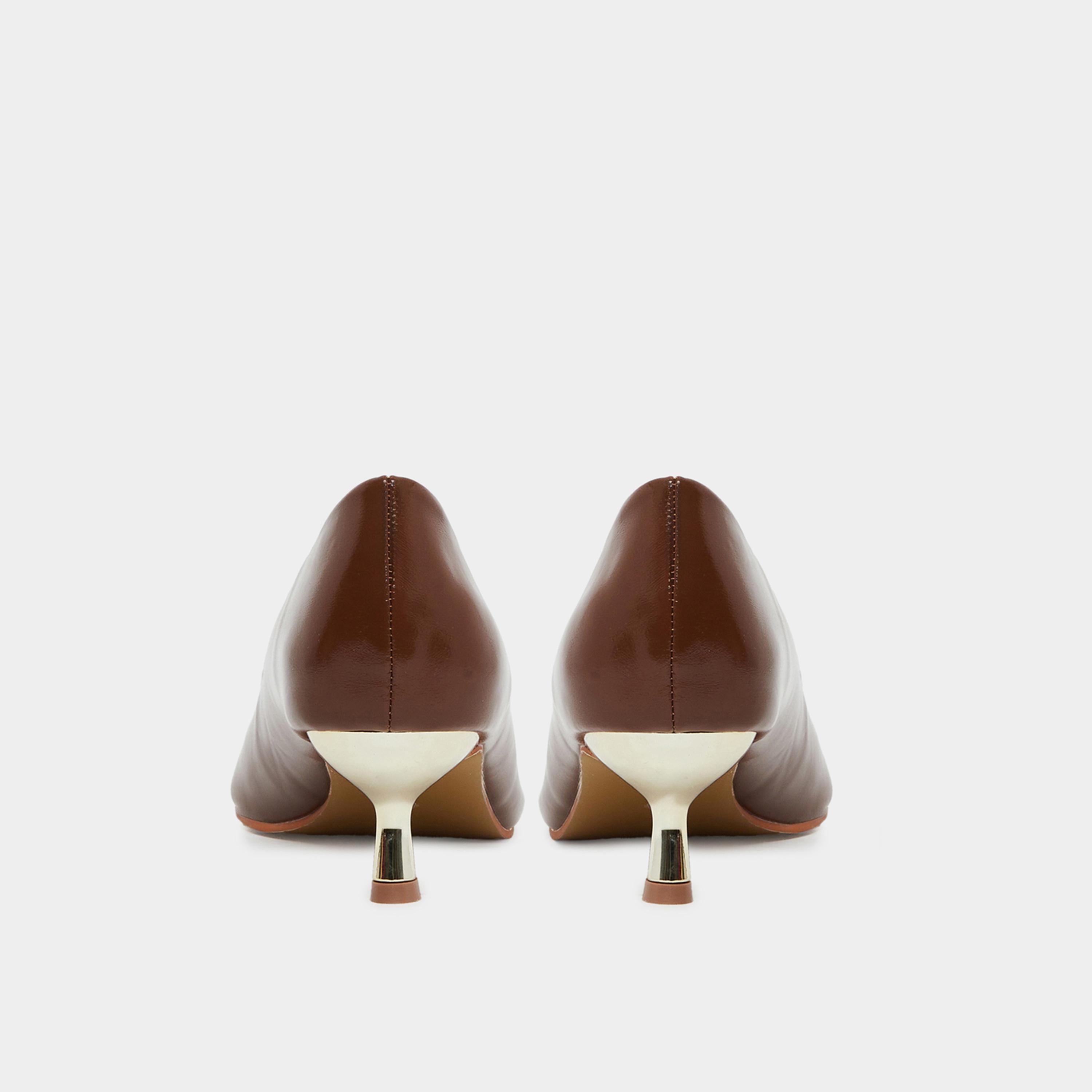 ستايلي - حذاء بني ذو مقدمة مدببة للنساء-women-shoes-sandals-heeled-image-5