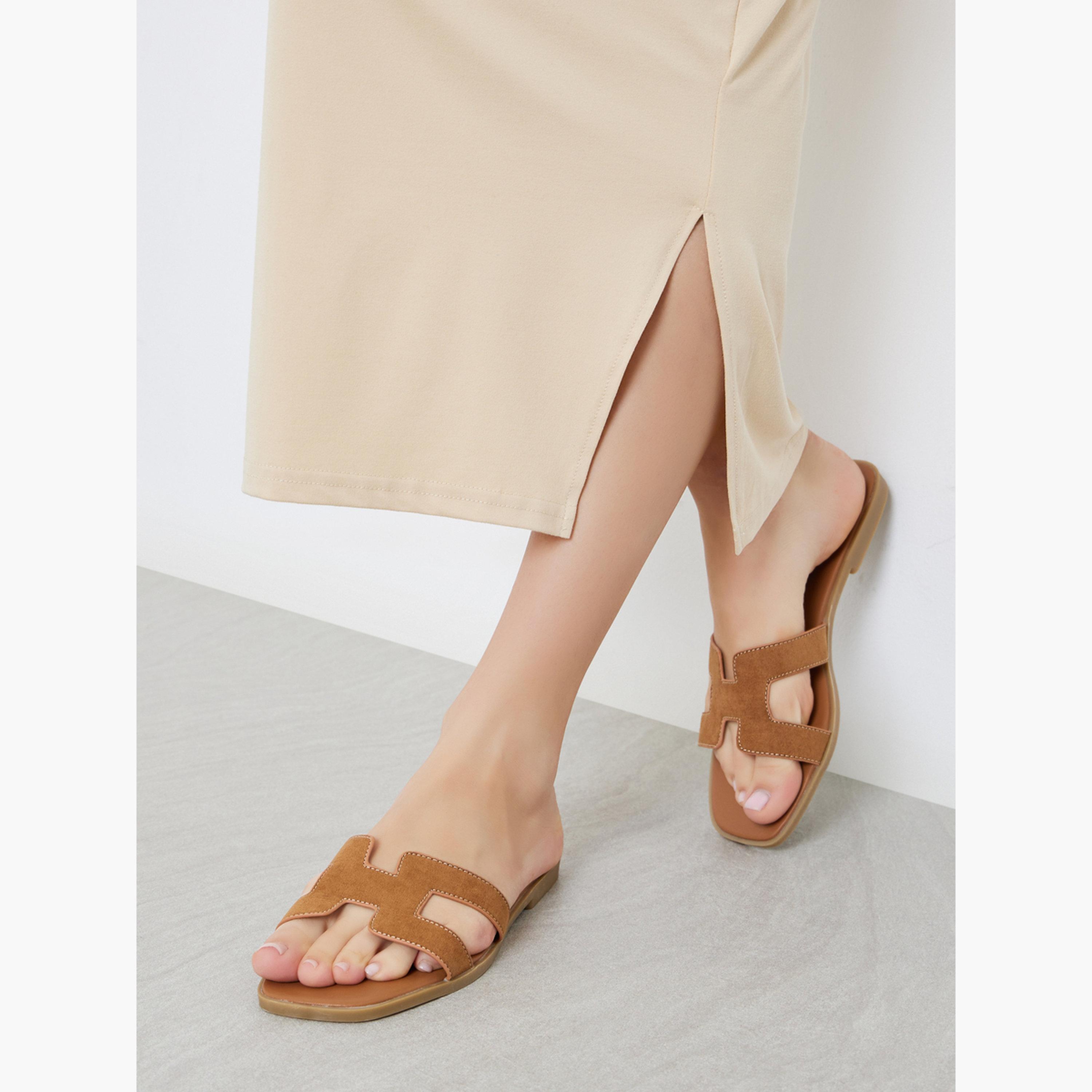 Styli Women Brown Flat Sandals-women-shoes-sandals-flats-image-2