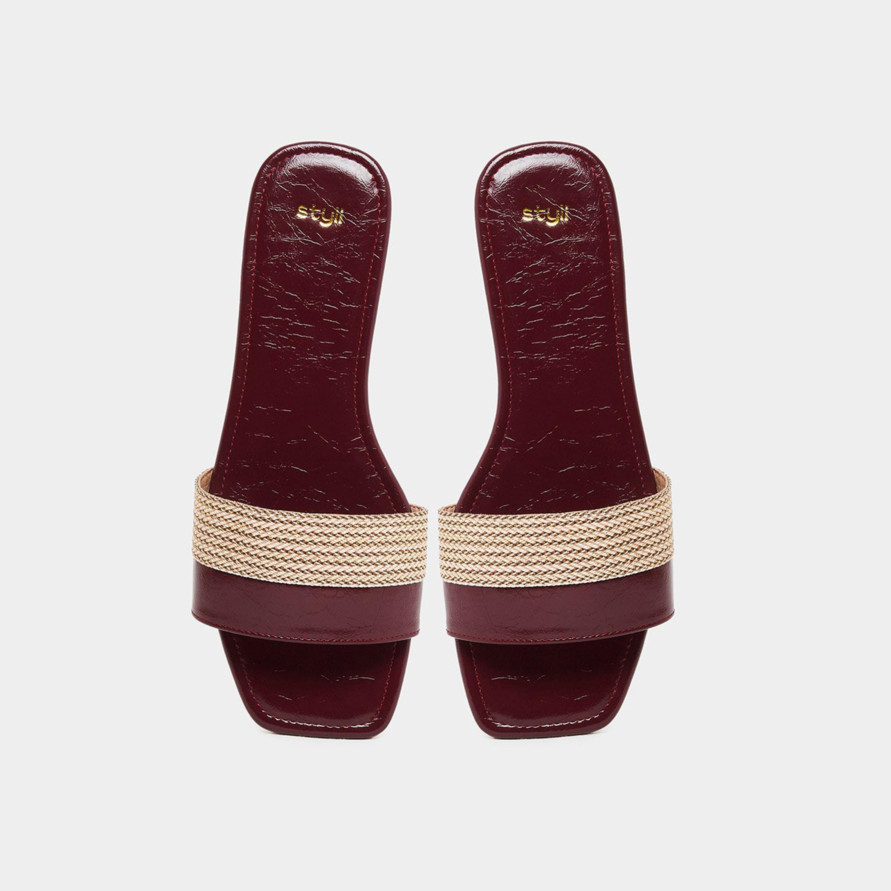 Styli Women Brown Woven Flat Sandals-women-shoes-sandals-flats-image-6
