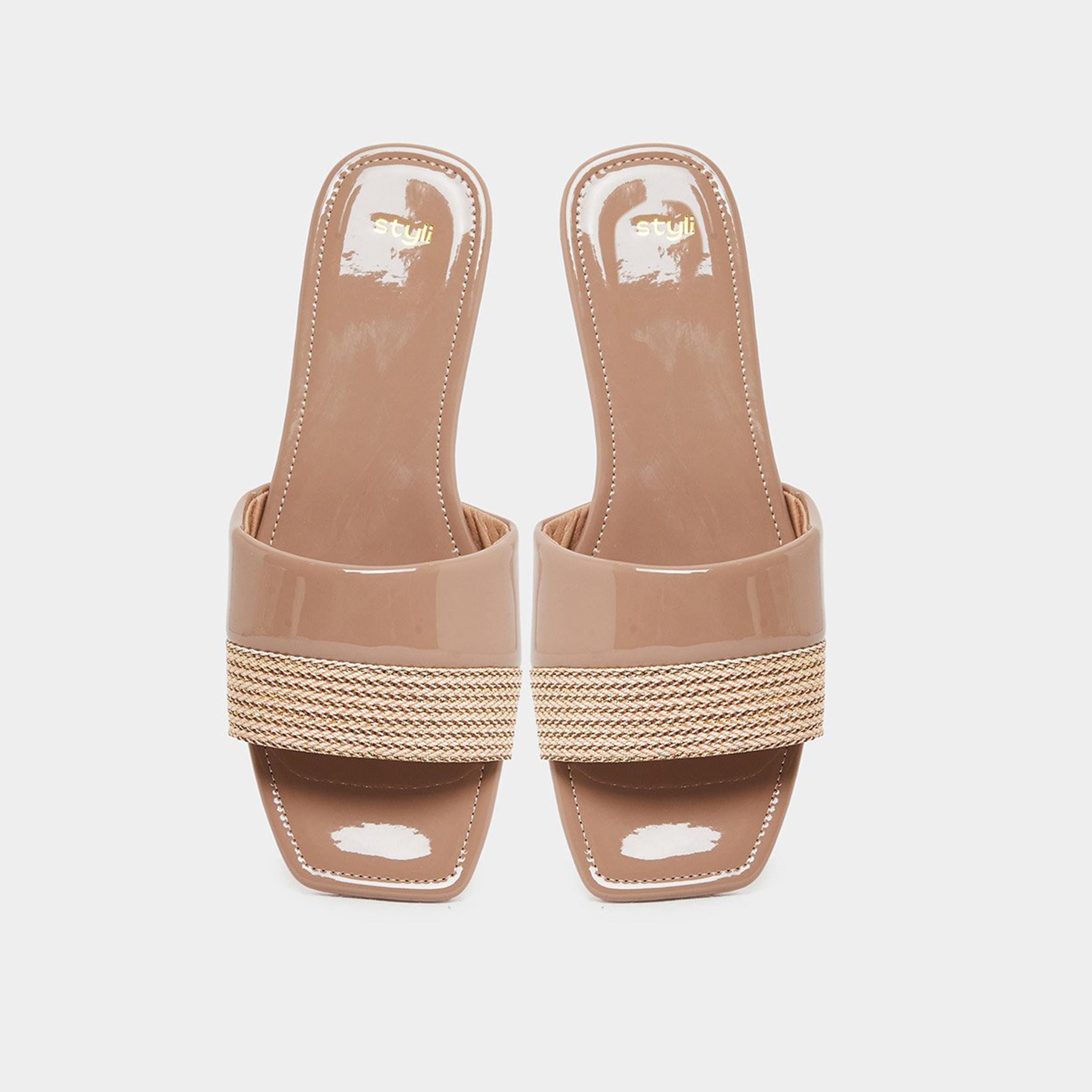 Styli Women Tan Woven Flat Sandals-women-shoes-sandals-flats-image-6