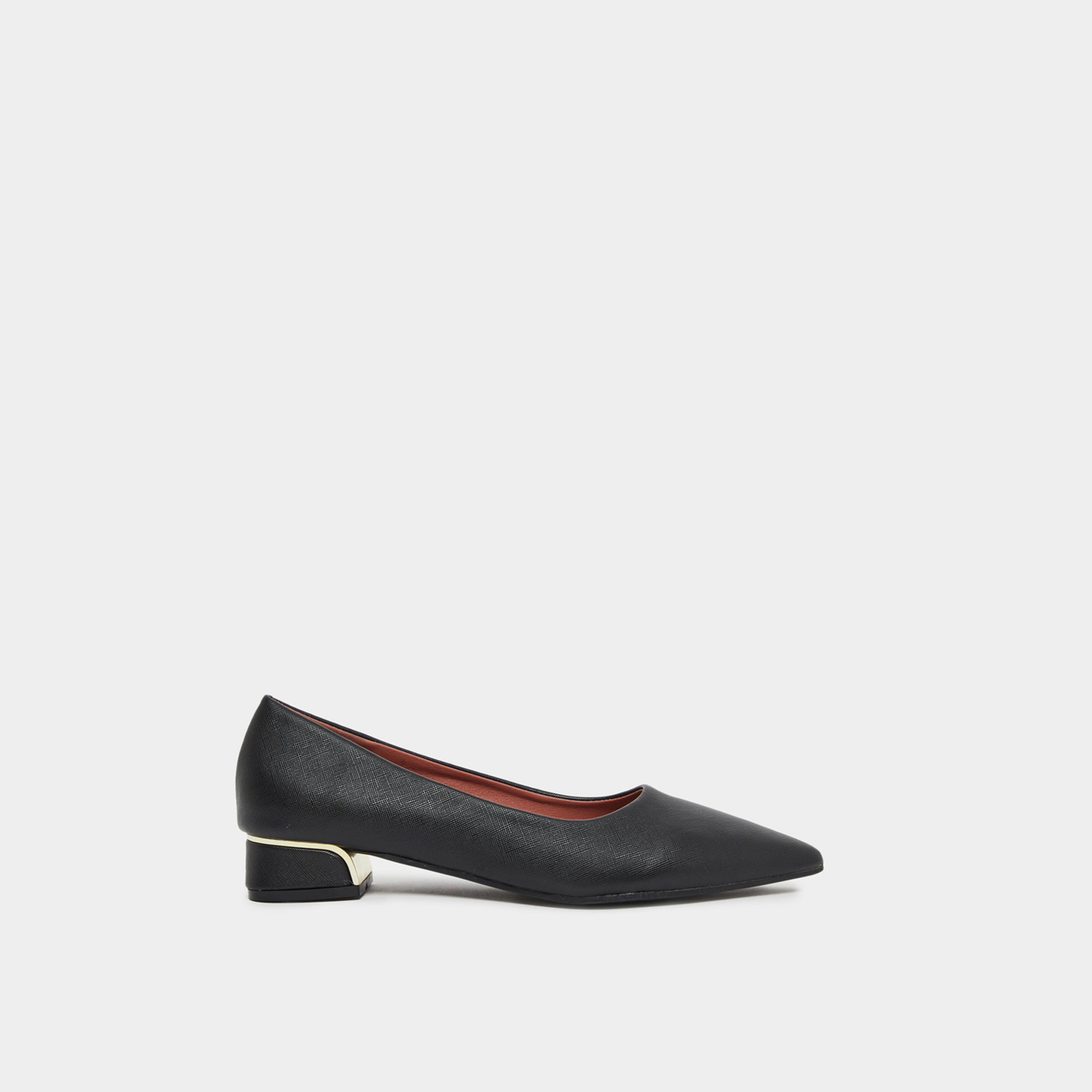 ستايلي - حذاء نسائي أسود سهل الارتداء بمقدمة مدببة-women-shoes-sandals-heeled-image-3