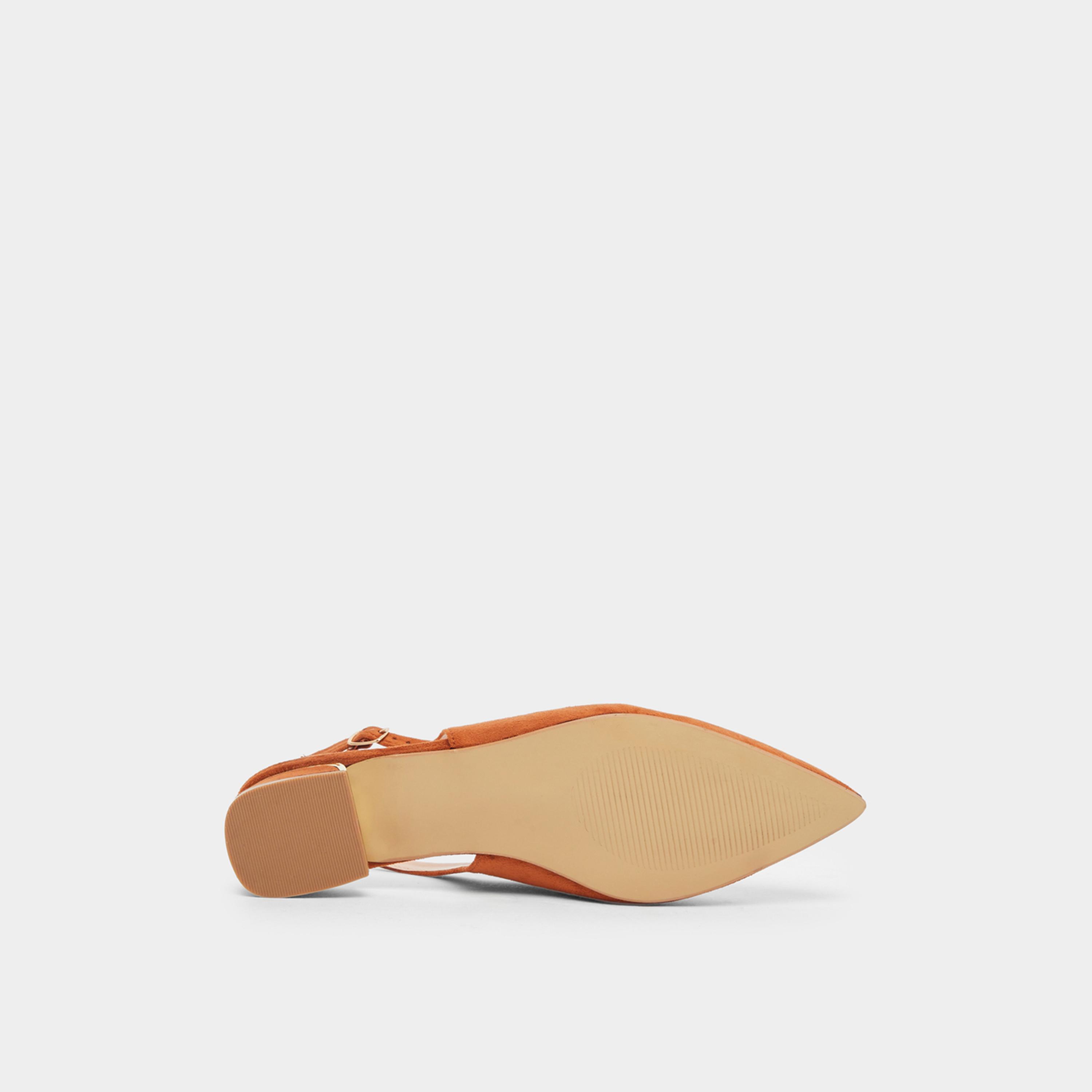 ستايلي - حذاء خفيف بكعب عريض من جلد سويد مخملي بني-women-shoes-sandals-heeled-image-6