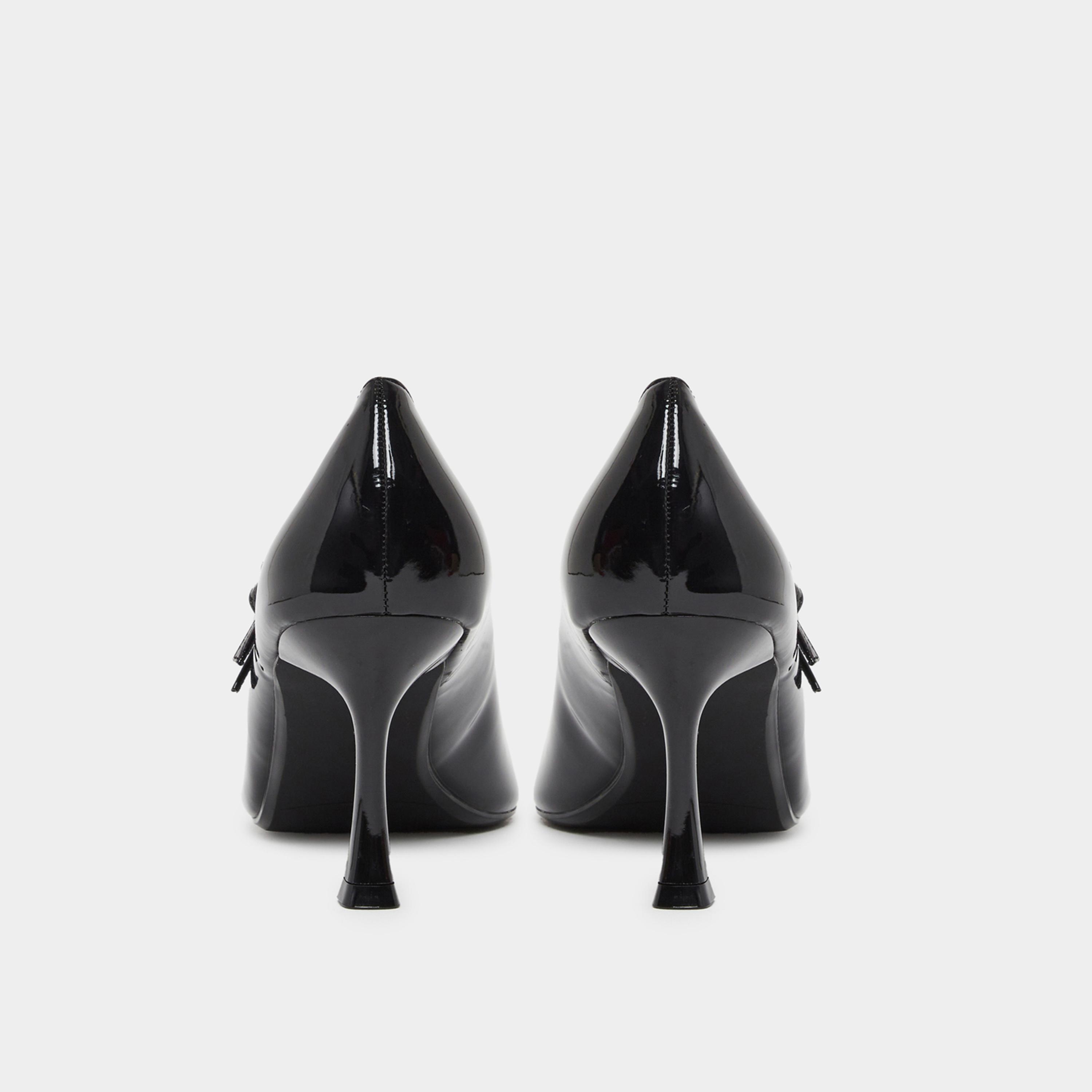 ستايلي - حذاء نسائي أسود لامع بمقدمة مدببة-women-shoes-sandals-heeled-image-5