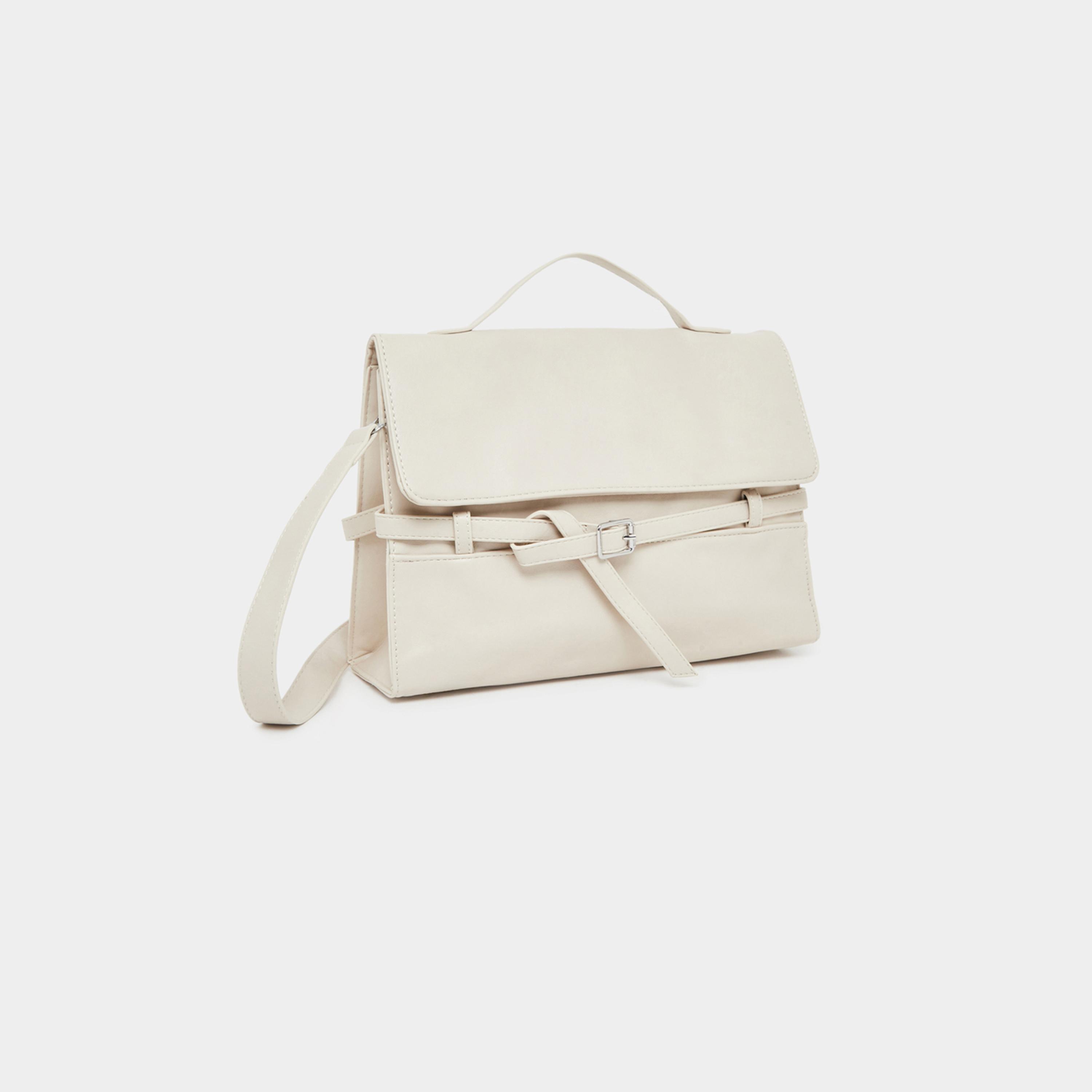 ستايلي - شنطة كروس ذات غطاء كريمي-women-bagsandwallets-handbags-image-1