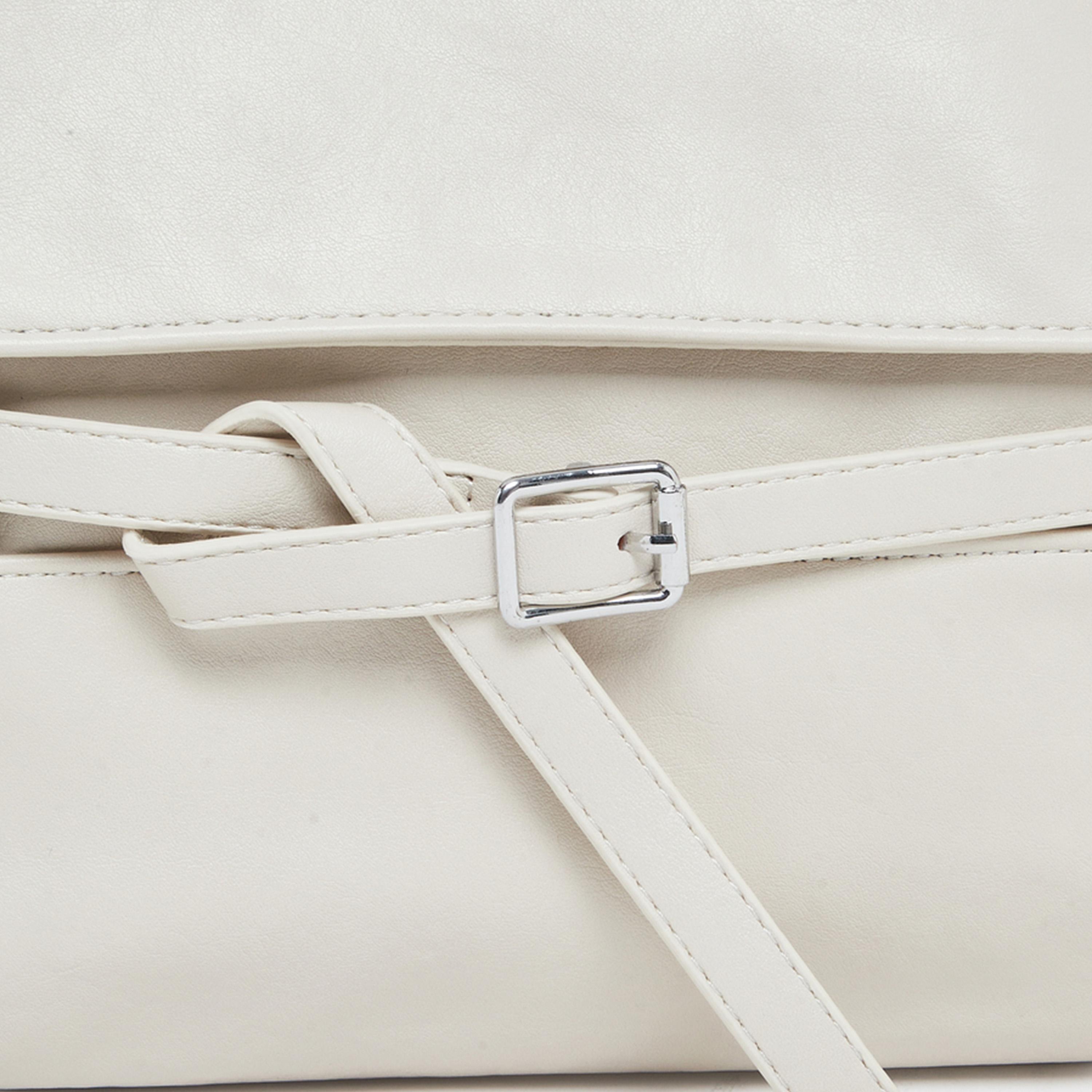 Styli Cream Flap Over Crossbody Bag-women-bagsandwallets-handbags-image-2