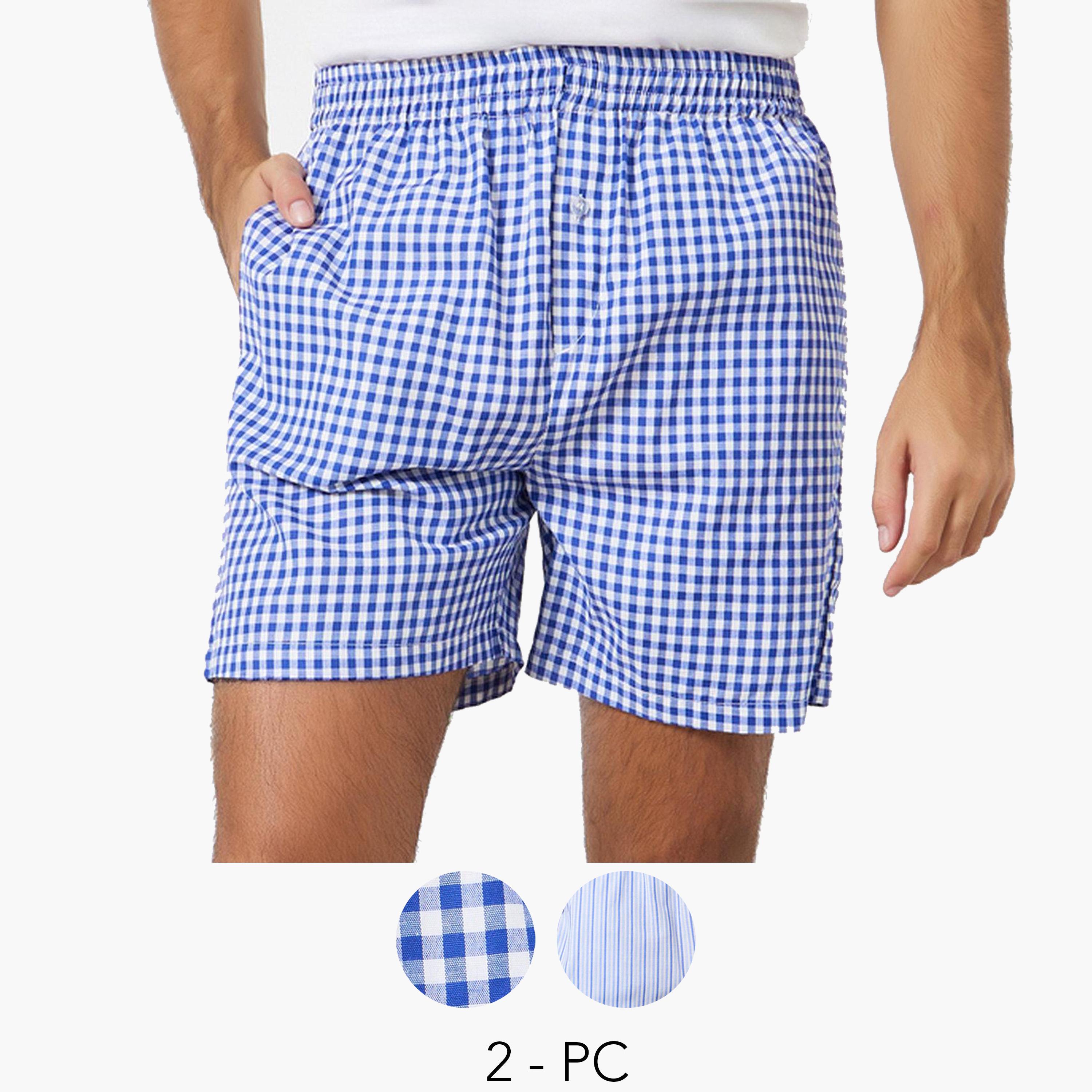 Styli Pack of 2 - Men Cotton Boxers with Button-men-clothing-innerwear-underwear-image-1