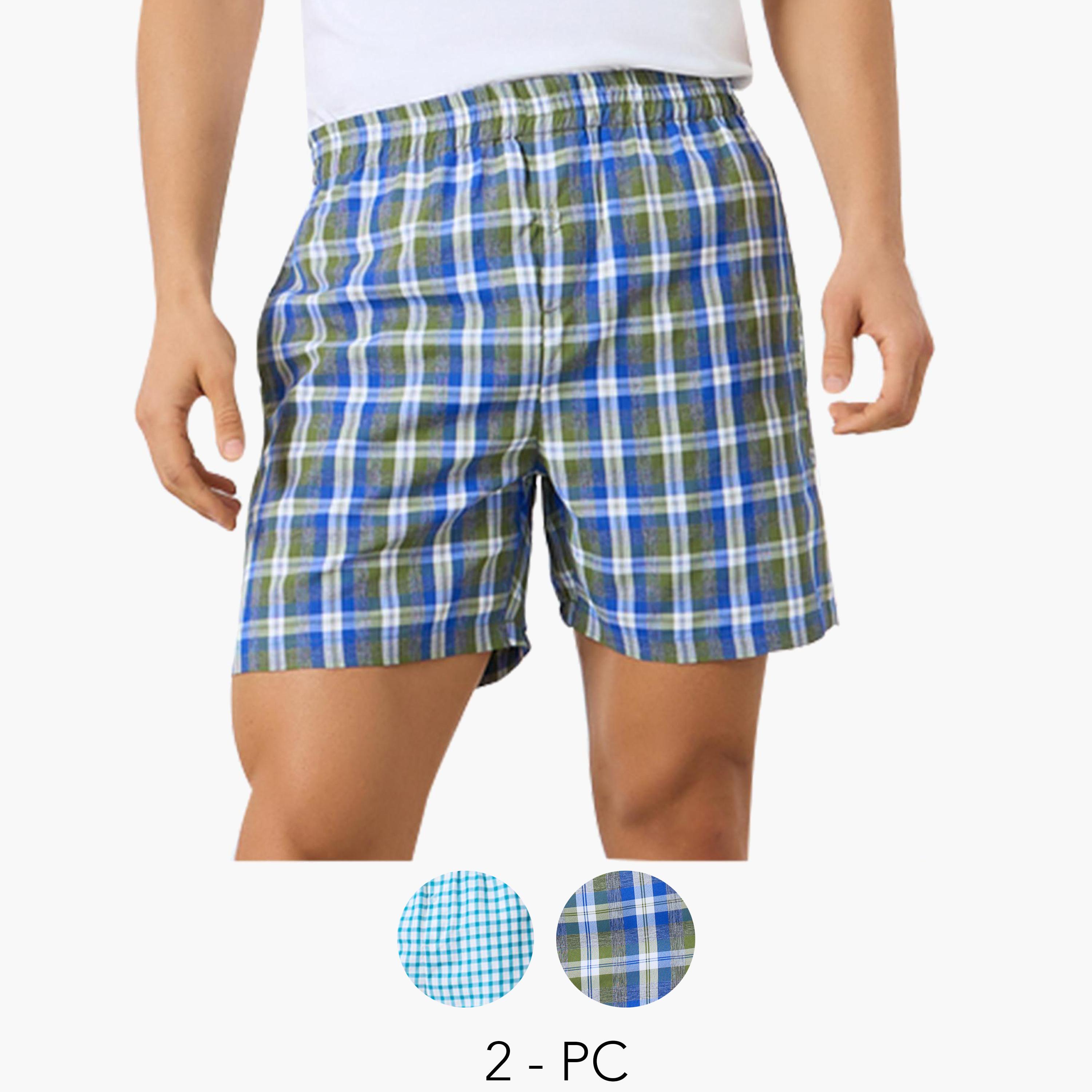 Styli Pack of 2 - Men Cotton Boxers with Button-men-clothing-innerwear-underwear-image-1