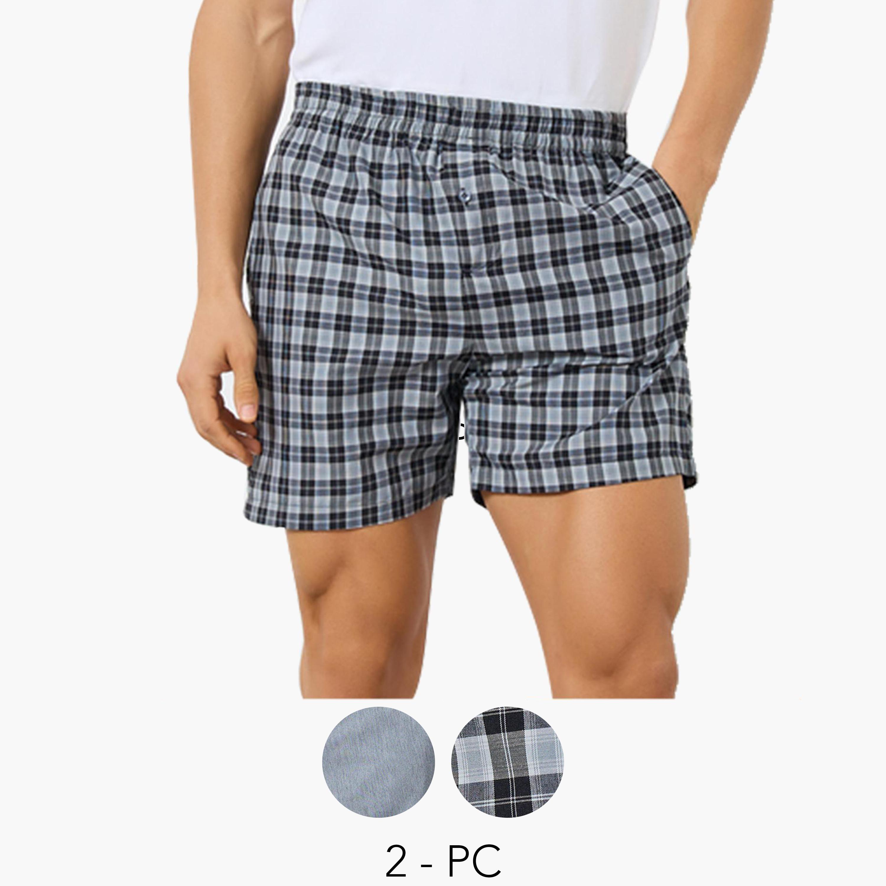 Styli Pack of 2 - Men Cotton Boxers with Button-men-clothing-innerwear-underwear-image-1