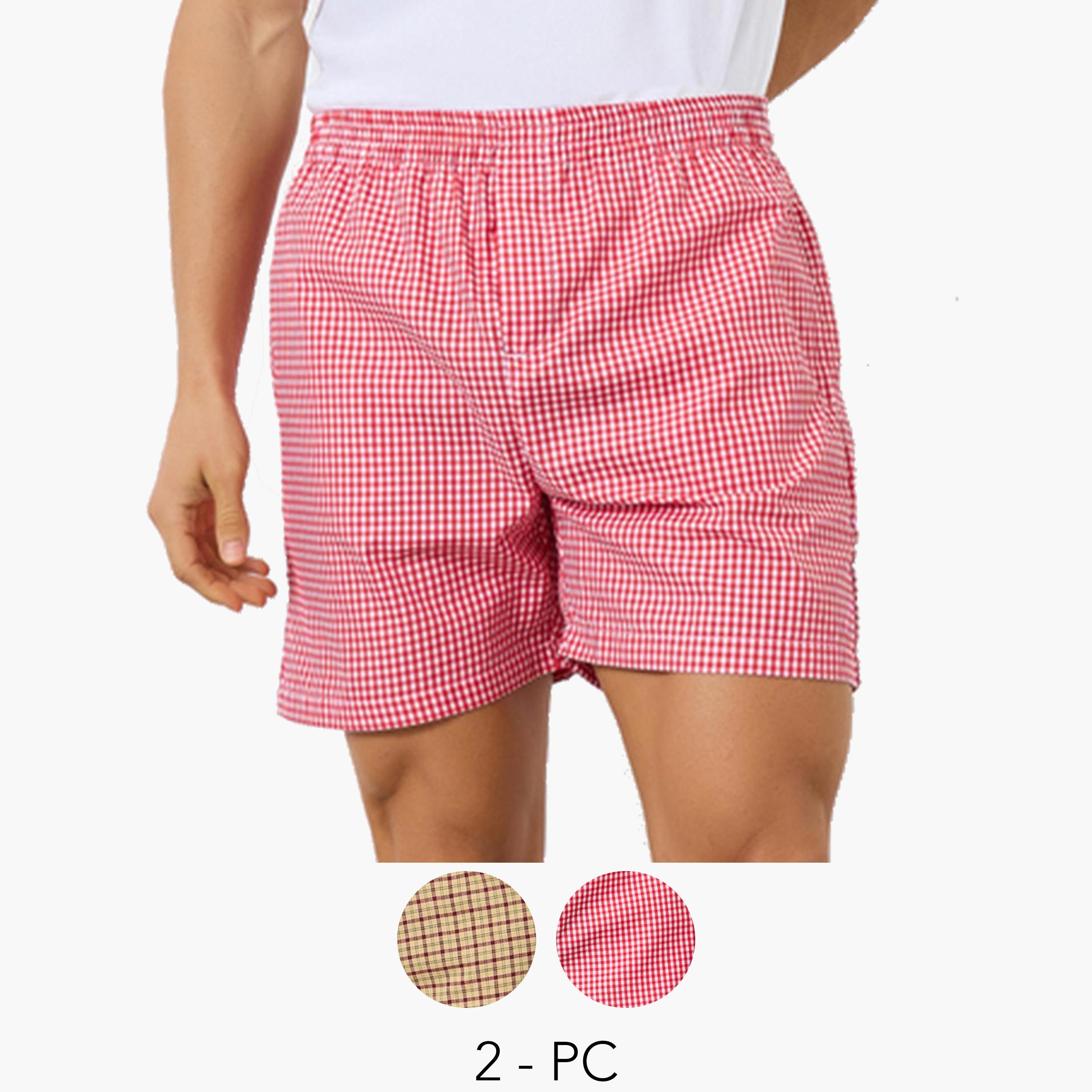 Styli Pack of 2 - Men Checked Cotton Boxers-men-clothing-innerwear-underwear-image-1