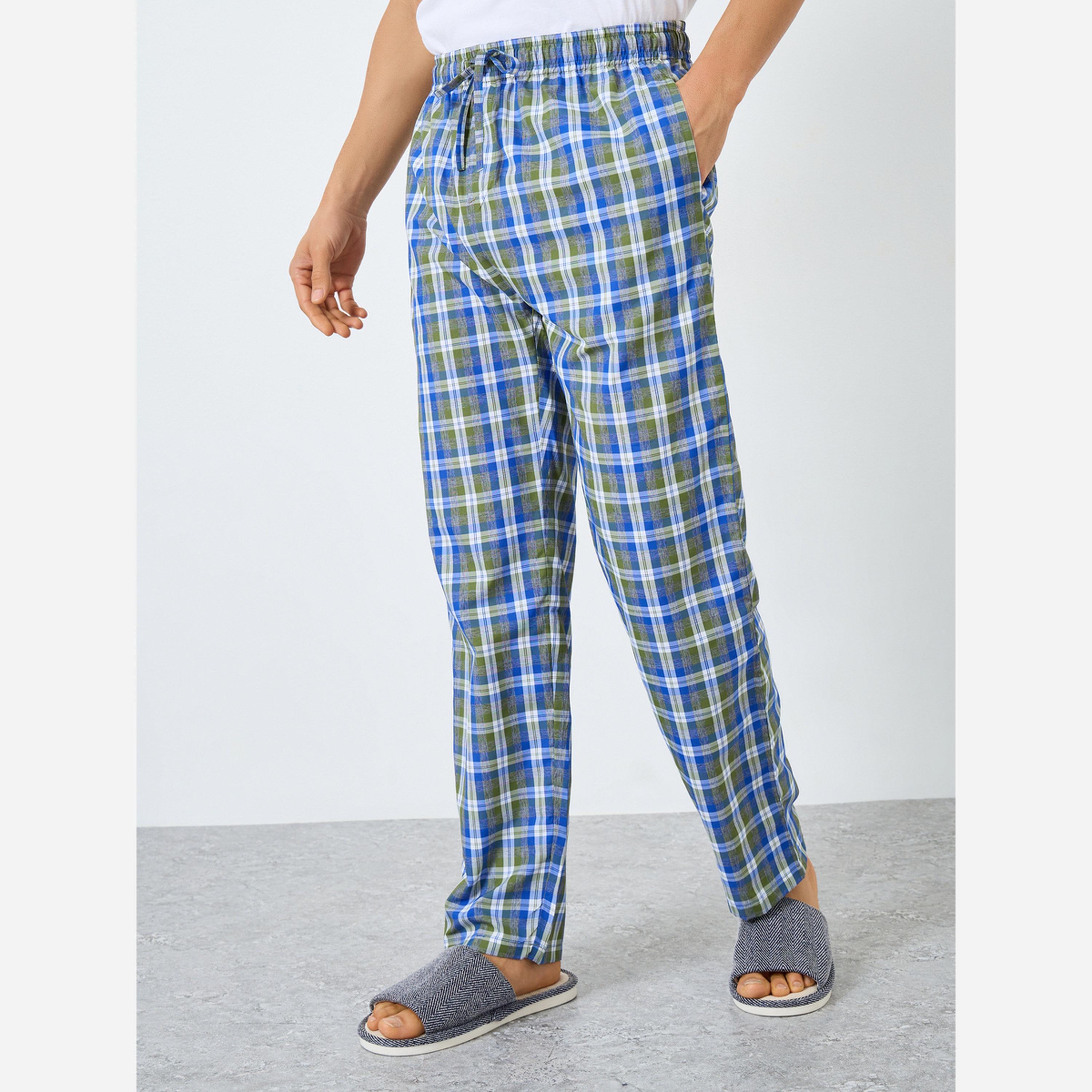 Styli Pack of 2 - Men Relaxed Fit Checked Pyjama-men-clothing-nightwear-pyjamaandshorts-image-3