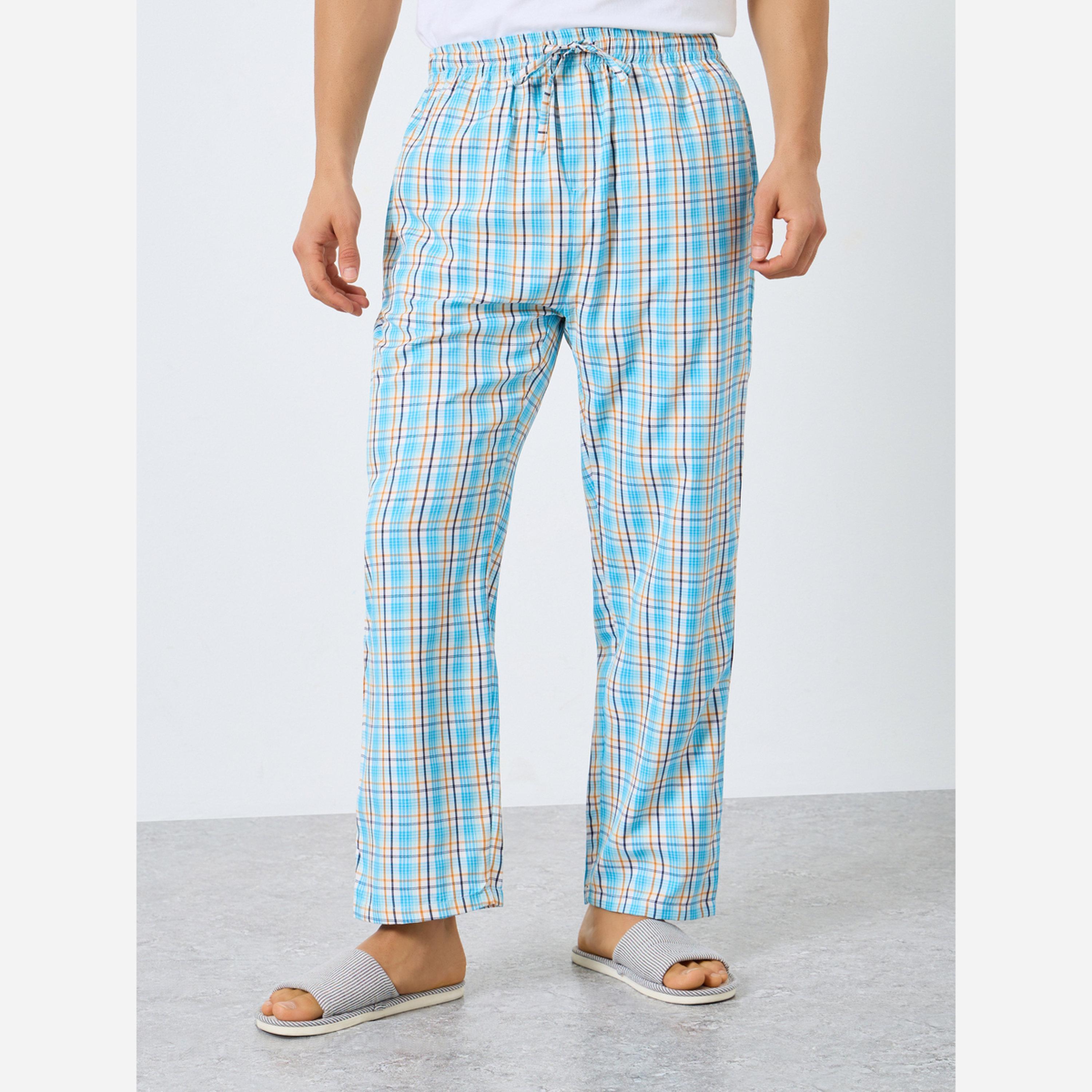 ستايلي - عبوة قطعتين - بيجاما رجالي مريحة طبعة مربعات-men-clothing-nightwear-pyjamaandshorts-image-6