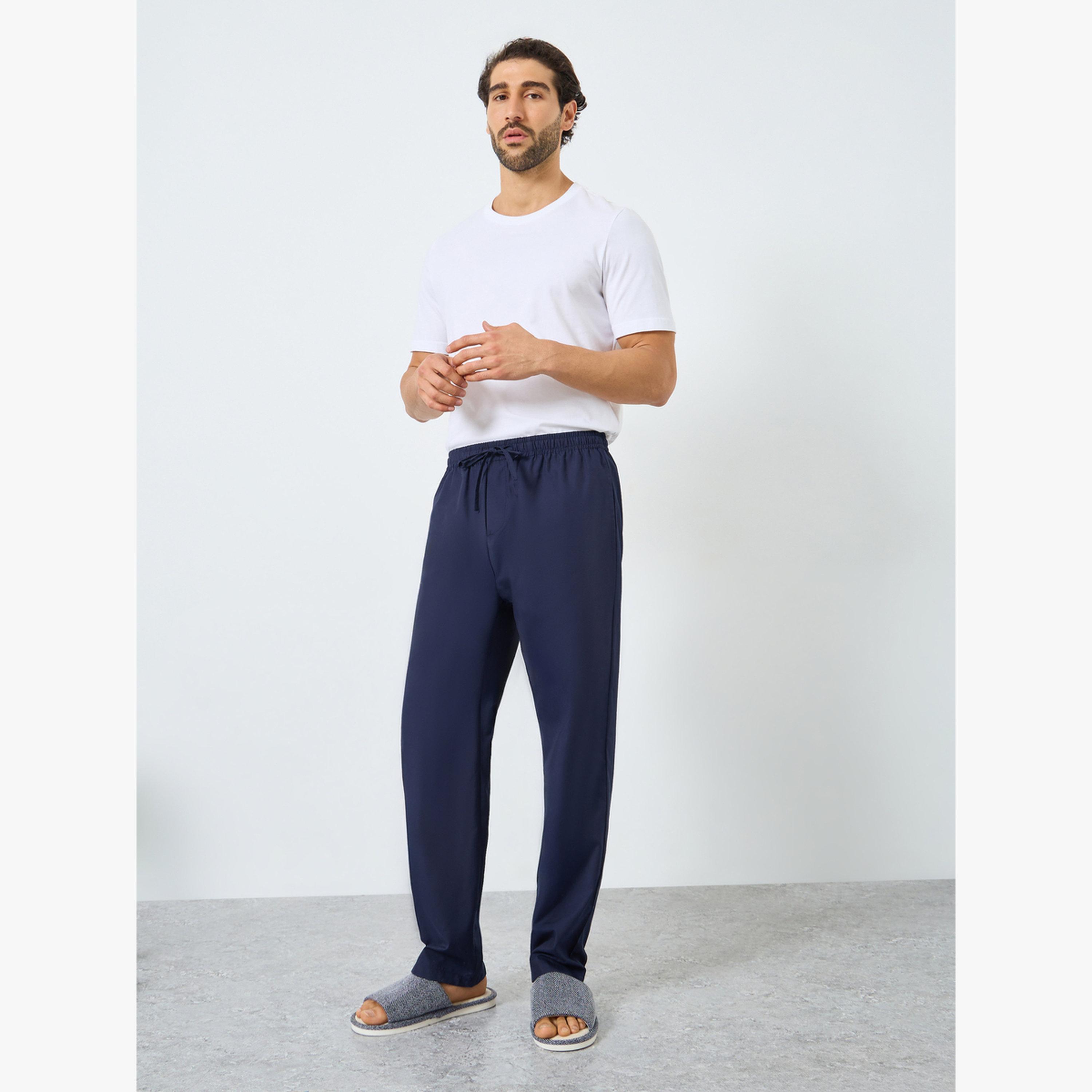بنطال بيجاما قطن بقصة مريحة للرجال-men-clothing-nightwear-pyjamaandshorts-image-2