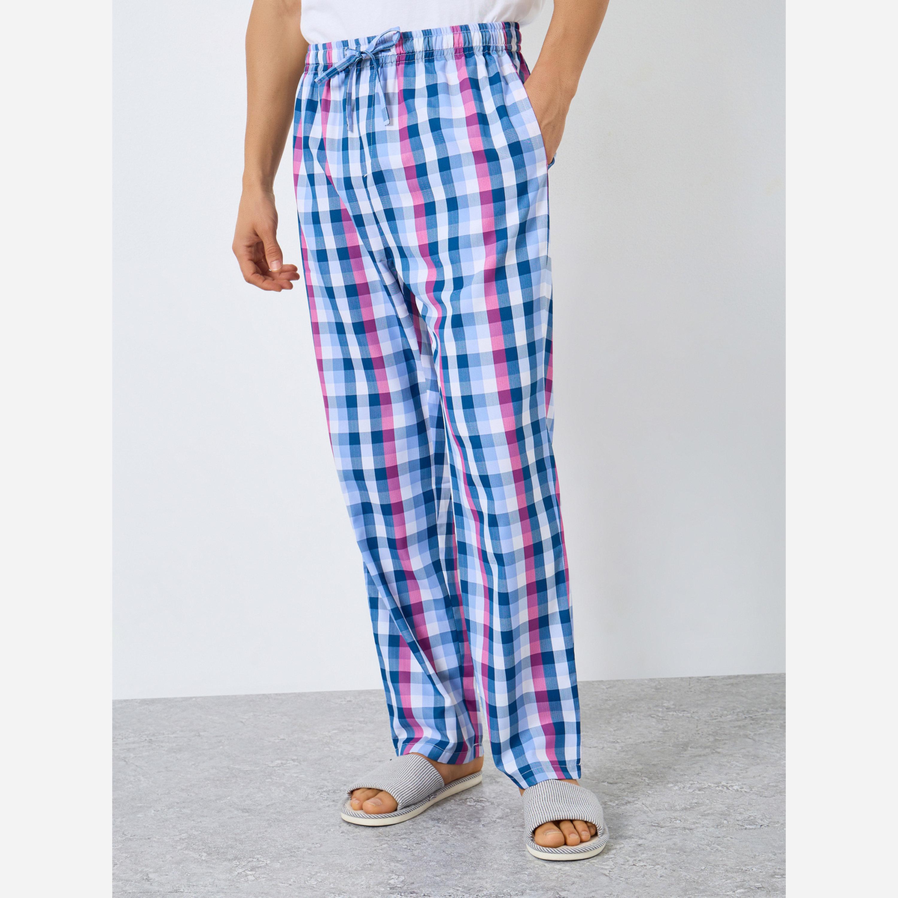 ستايلي - بيجاما رجالي متعددة الألوان طبعة مربعات-men-clothing-nightwear-pyjamaandshorts-image-1