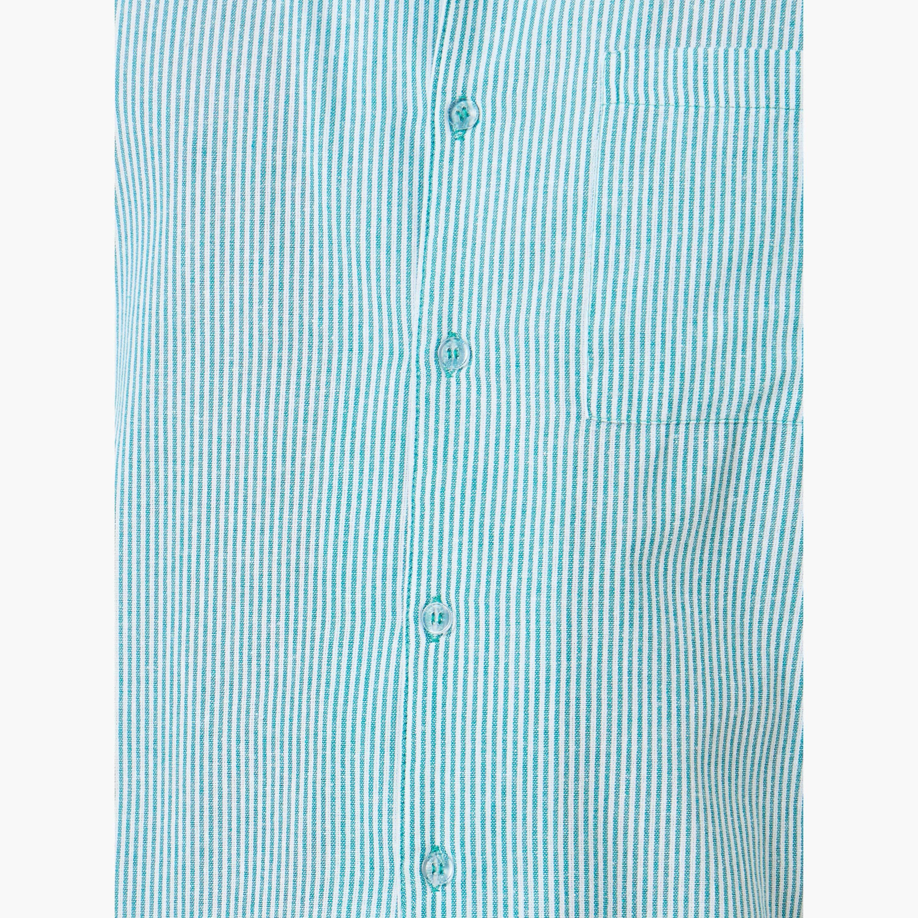 طقم بيجاما من بنطال وقميص مخطط بقصة مريحة-men-clothing-nightwear-sets-image-3
