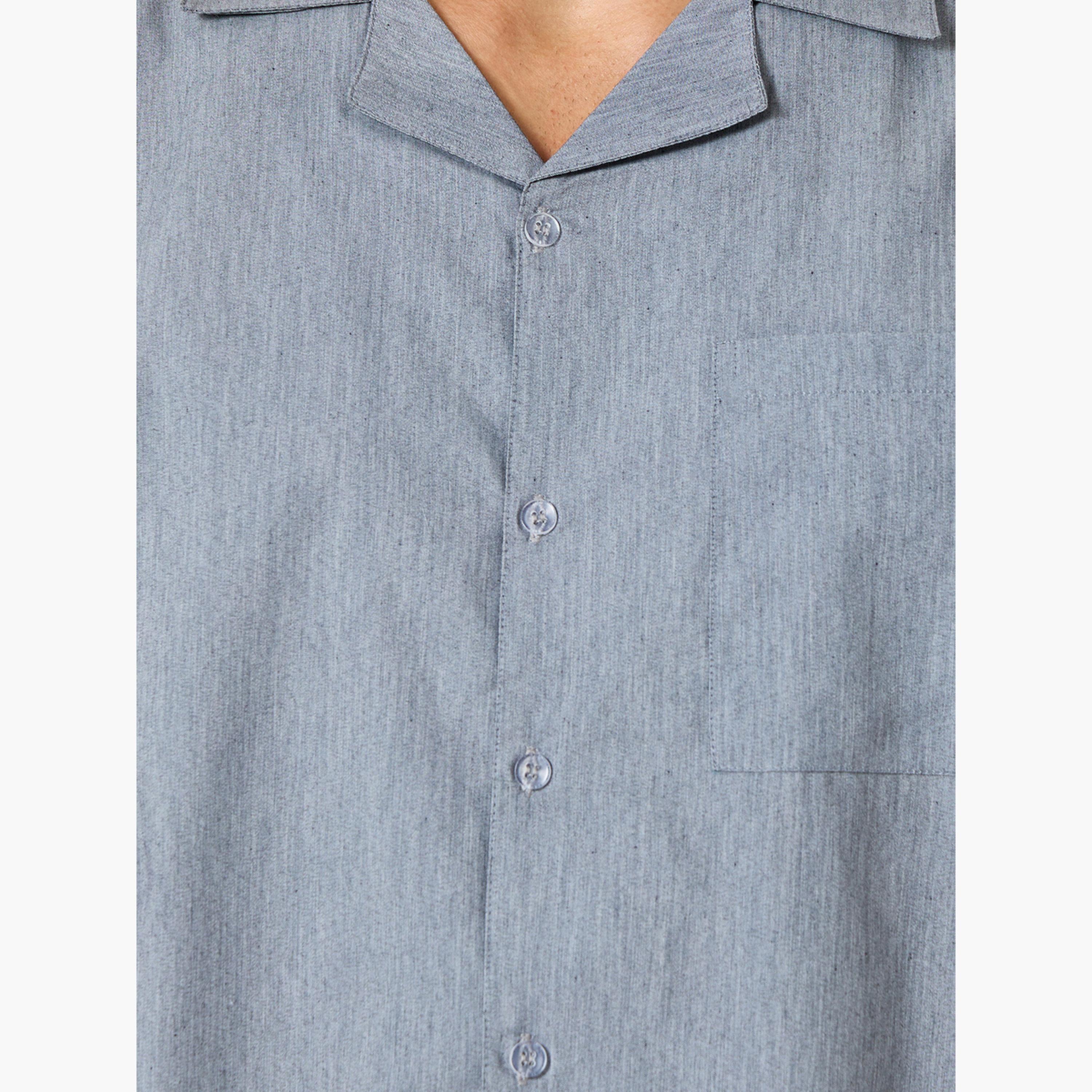 Styli Men Relaxed Fit Buttoned Shirt and Pyjama Set-men-clothing-nightwear-sets-image-3