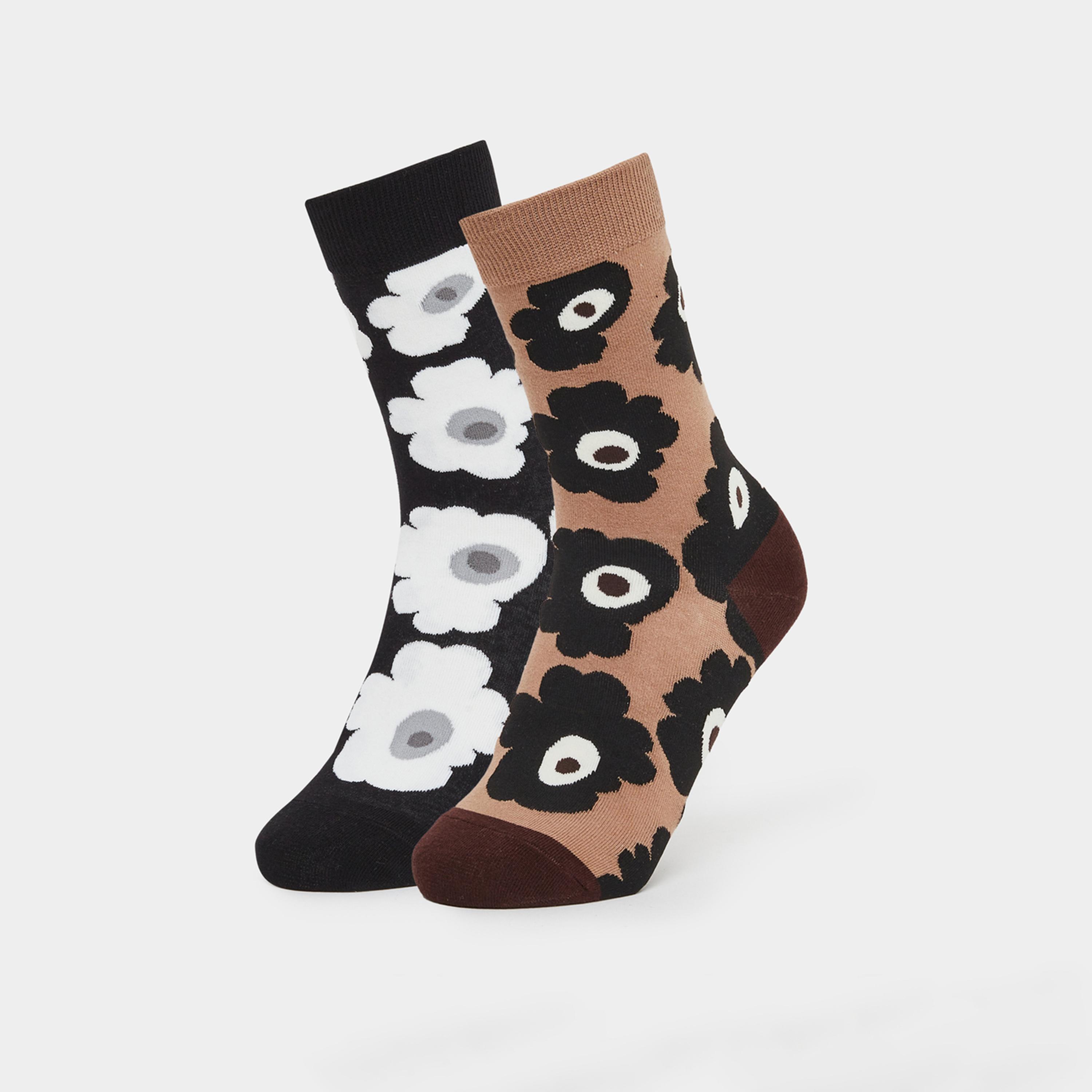 Styli Pack of 2 - Floral Print Socks-women-socksandstockings-image-1