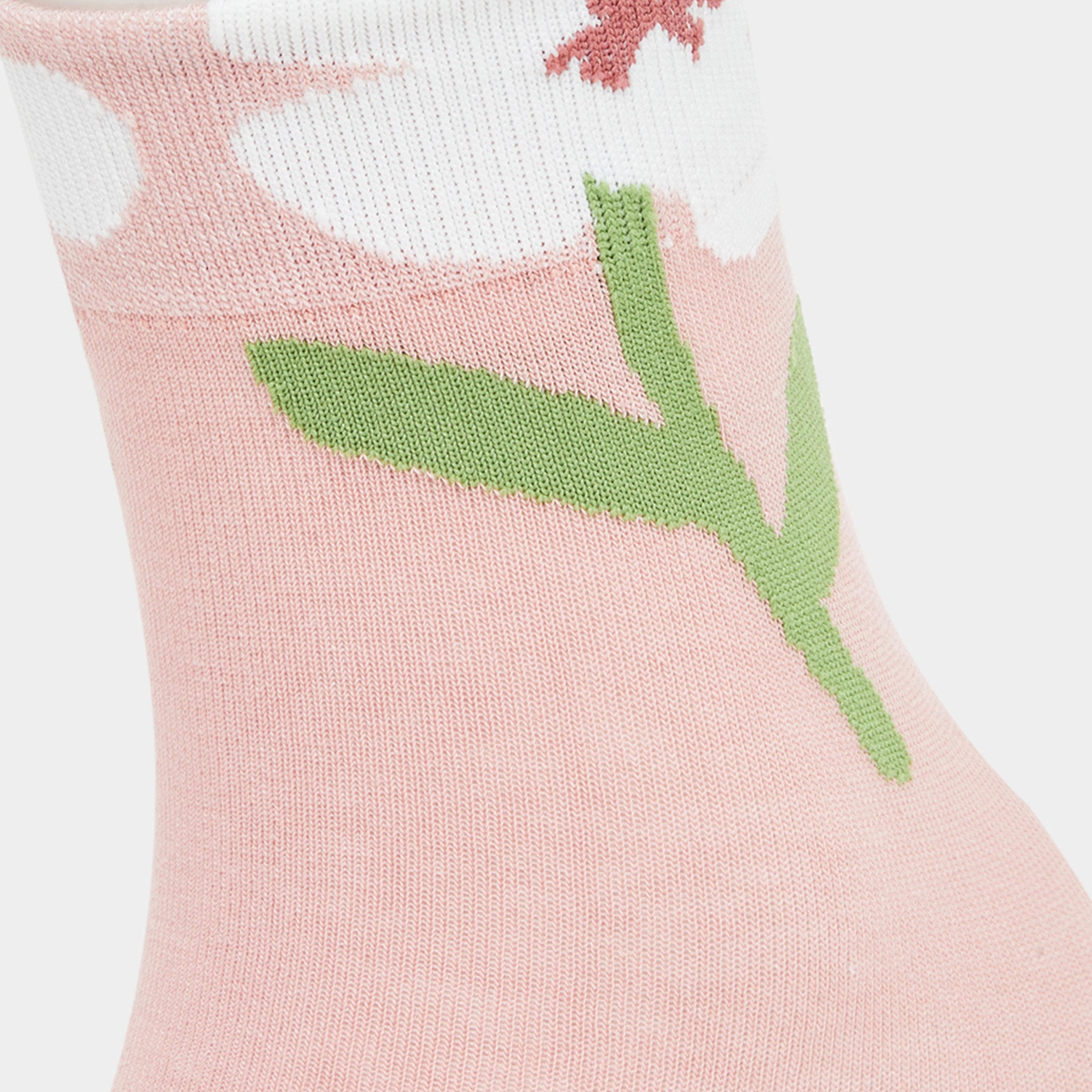 Styli Pack of 2 - Embroidered Floral Socks-women-socksandstockings-image-3