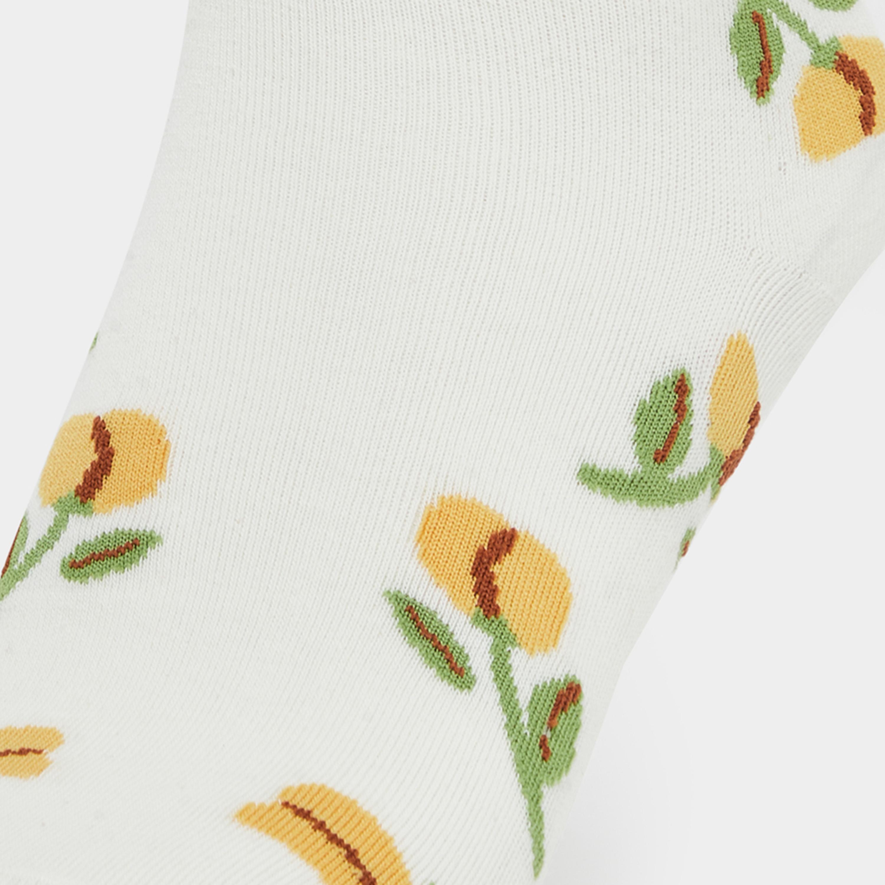 Styli Pack of 2 - Embroidered Floral Socks-women-socksandstockings-image-5