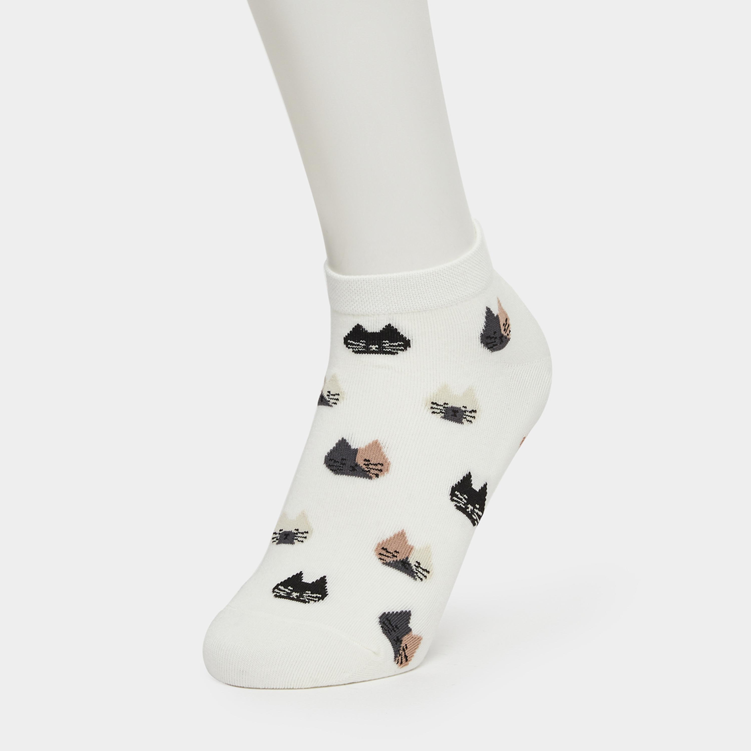 Styli Pack of 2 - Cat Print Socks-women-socksandstockings-image-2