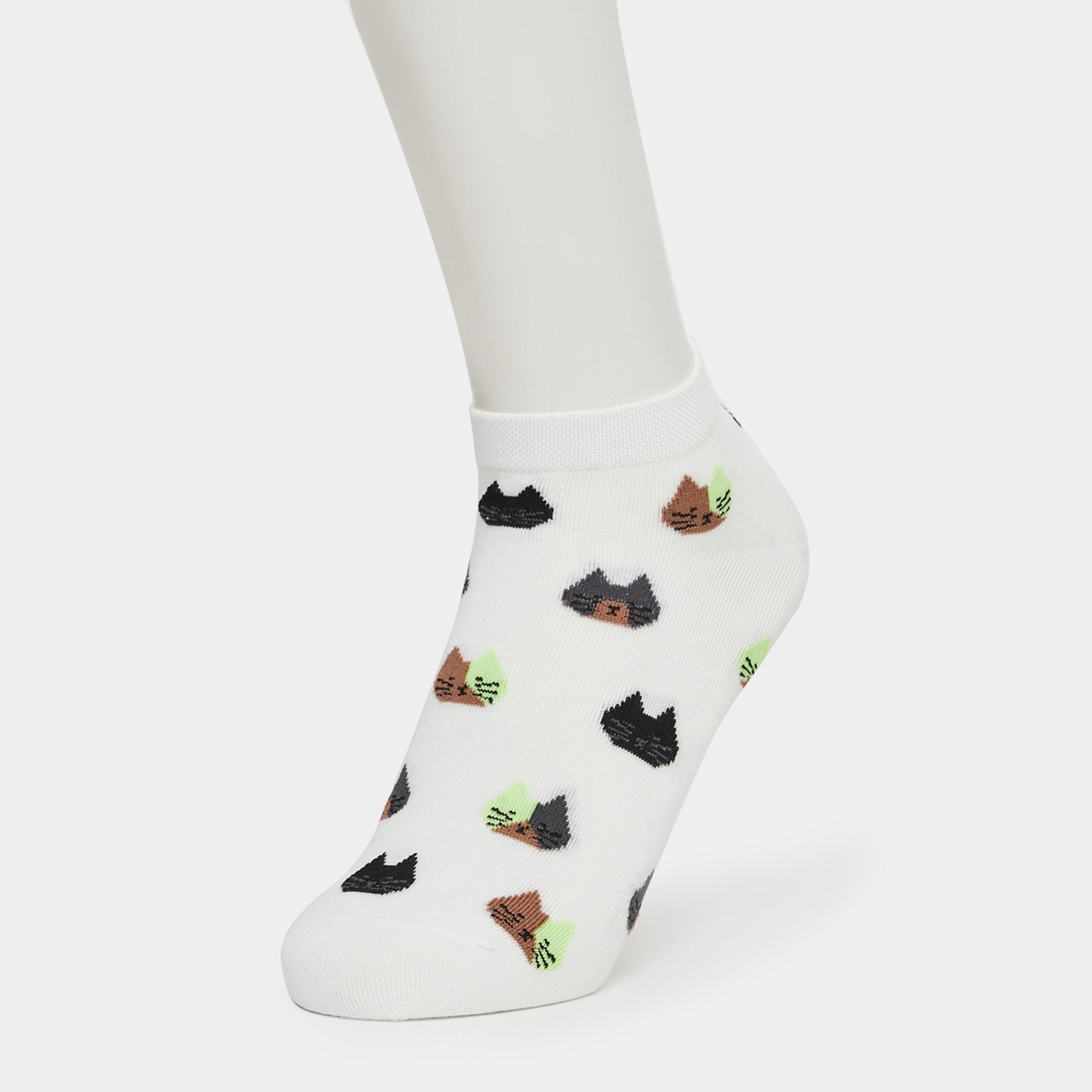Styli Pack of 2 - Cat Print Socks-women-socksandstockings-image-4