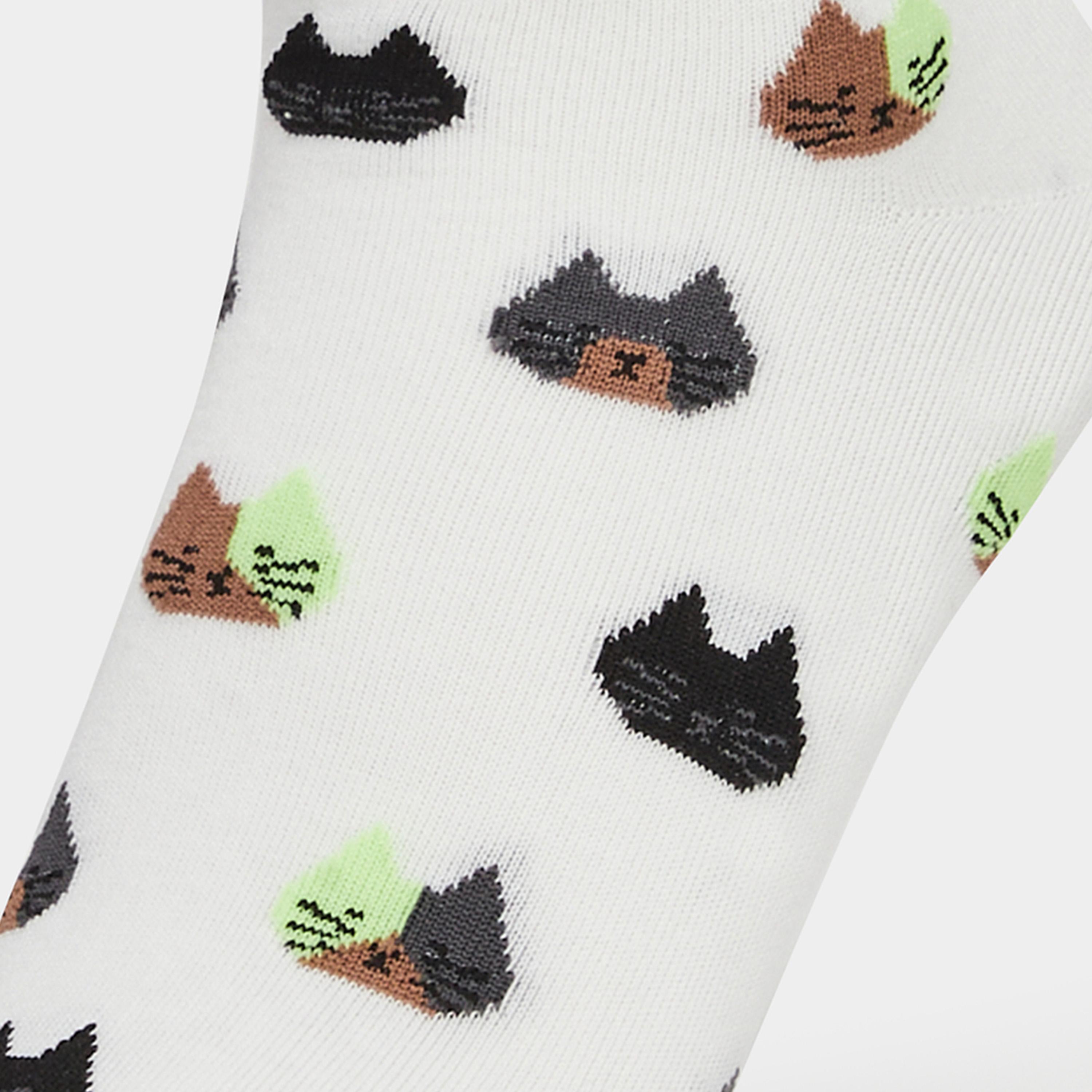 ستايلي - عبوة من 2 جوارب بطبعة قطة-women-socksandstockings-image-5