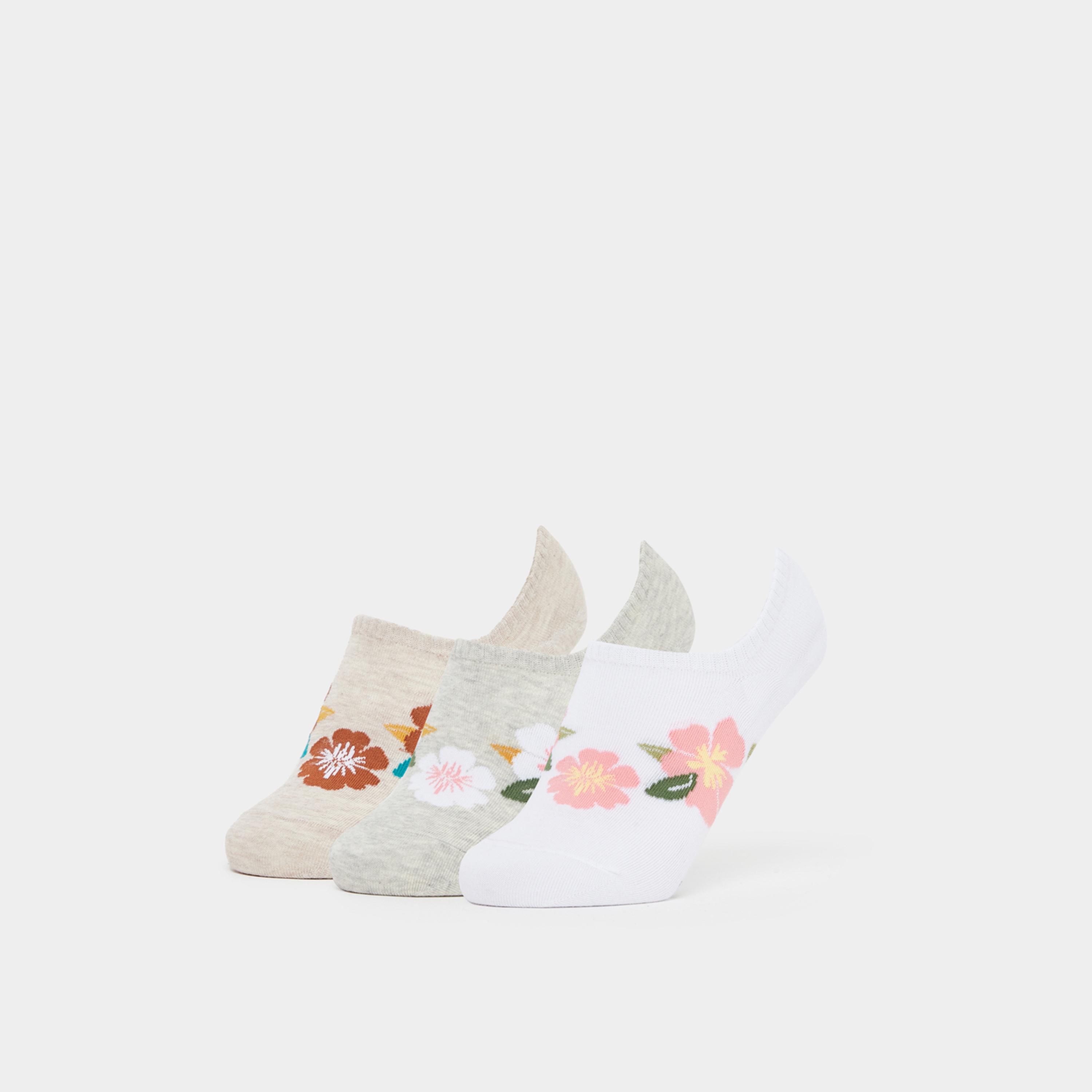 ستايلي - عبوة من قطع - 3 جوارب بطبعة زهور-women-socksandstockings-image-1
