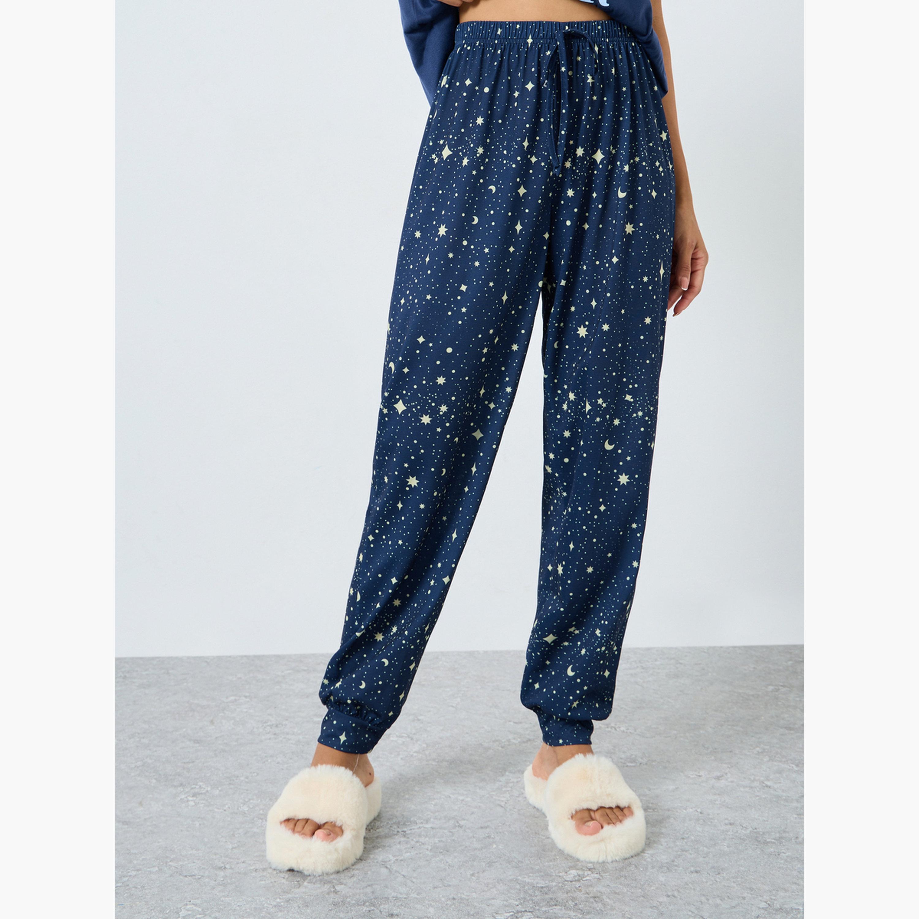 Styli Bonjour Graphic T-Shirt and Cuffed Pyjama Set-women-clothing-nightwear-pyjamas-longsets-image-4