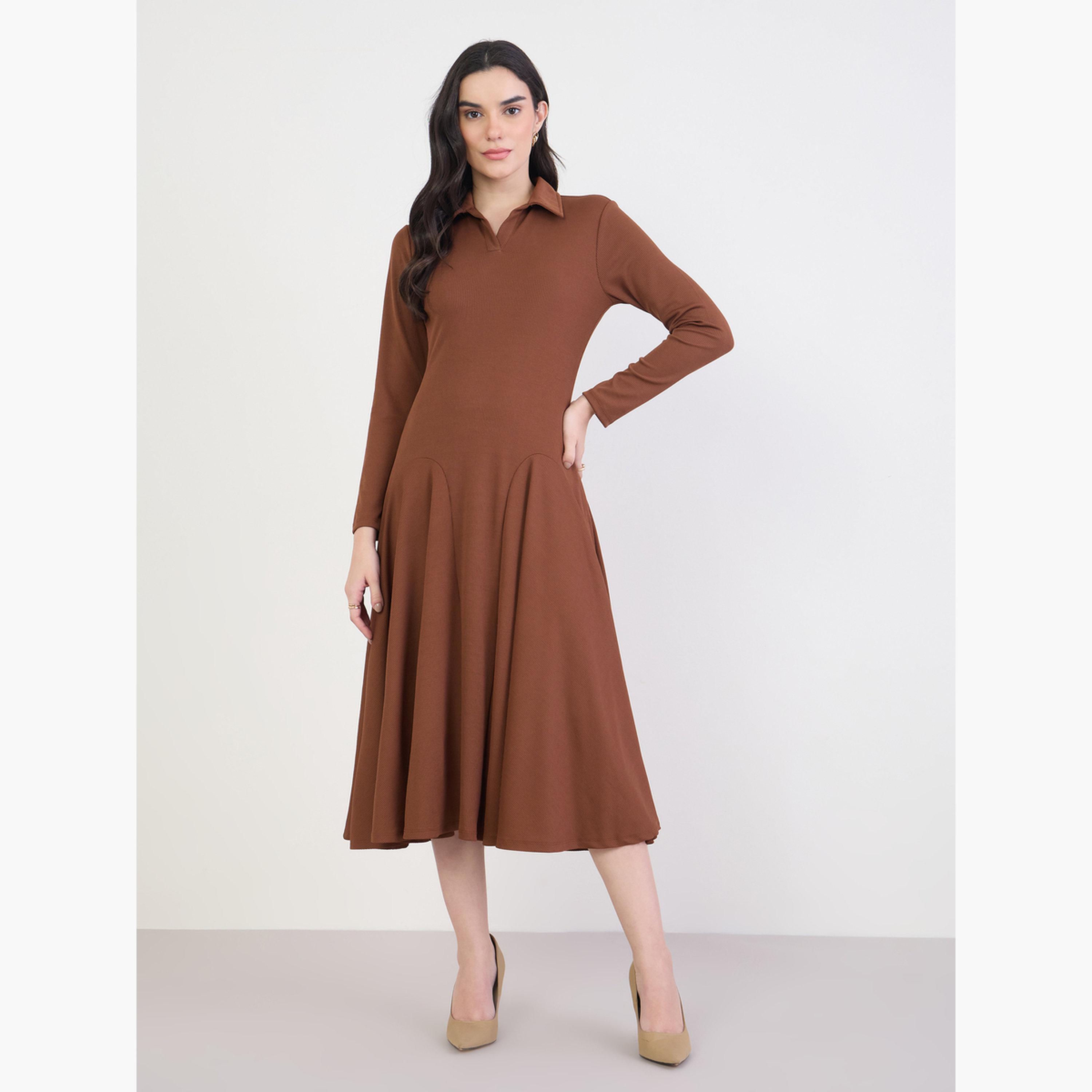 طقم قميص بأزرار وبنطلون-women-clothing-dresses-image-1